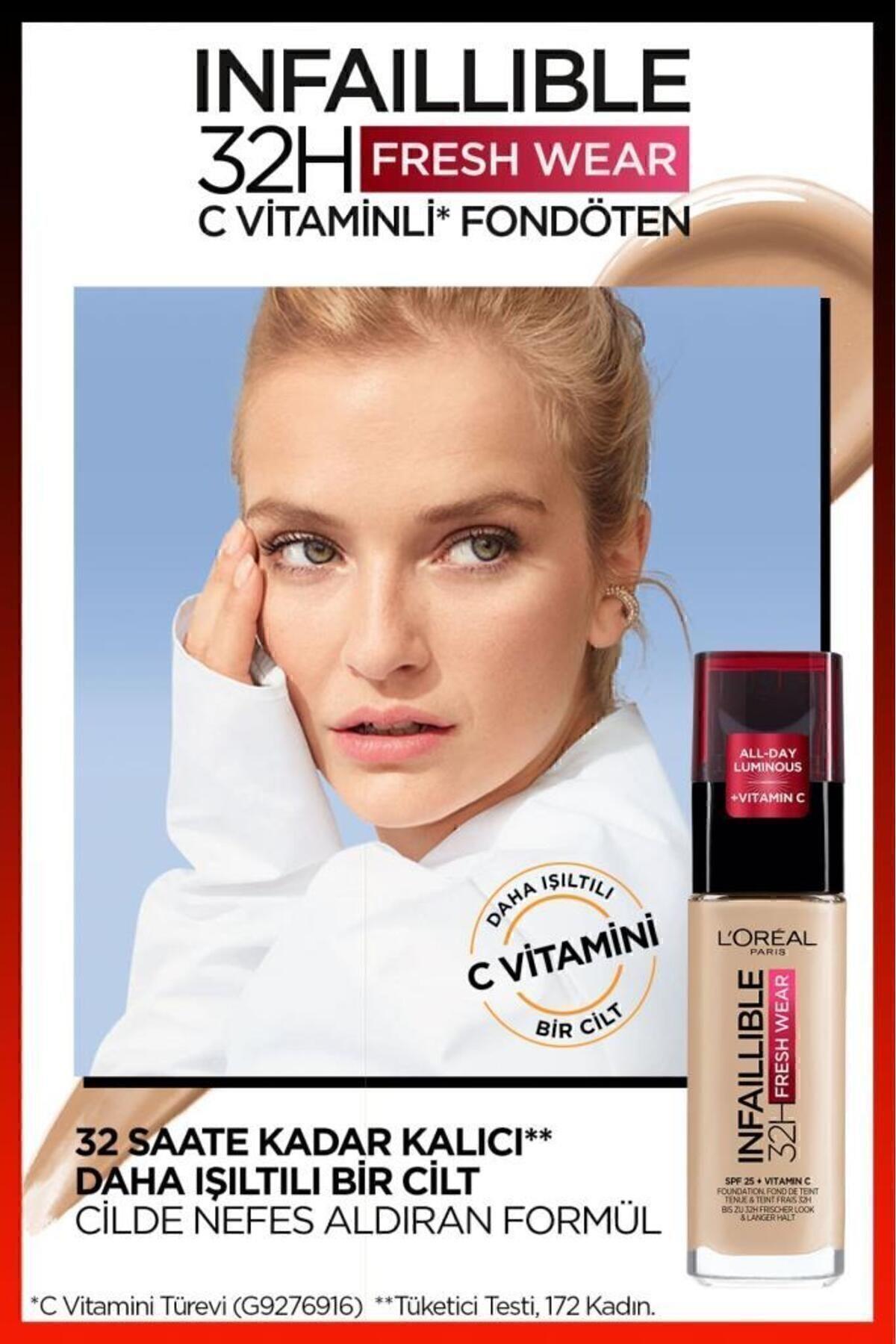 L'Oreal Paris L'Oréal Paris Infaillible 32H Fresh Wear C Vitaminli Fondöten - 120 Golden Vanilla