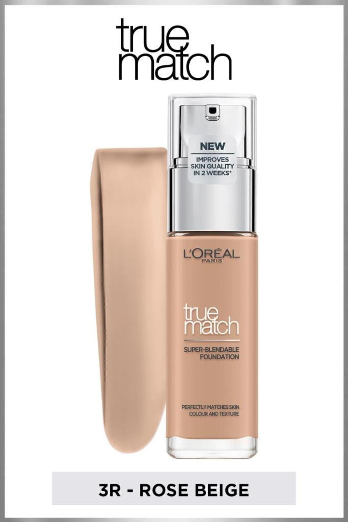 L'Oreal Paris L'oréal Paris True Match Bakım Yapan Fondöten 3r Rose Beıge