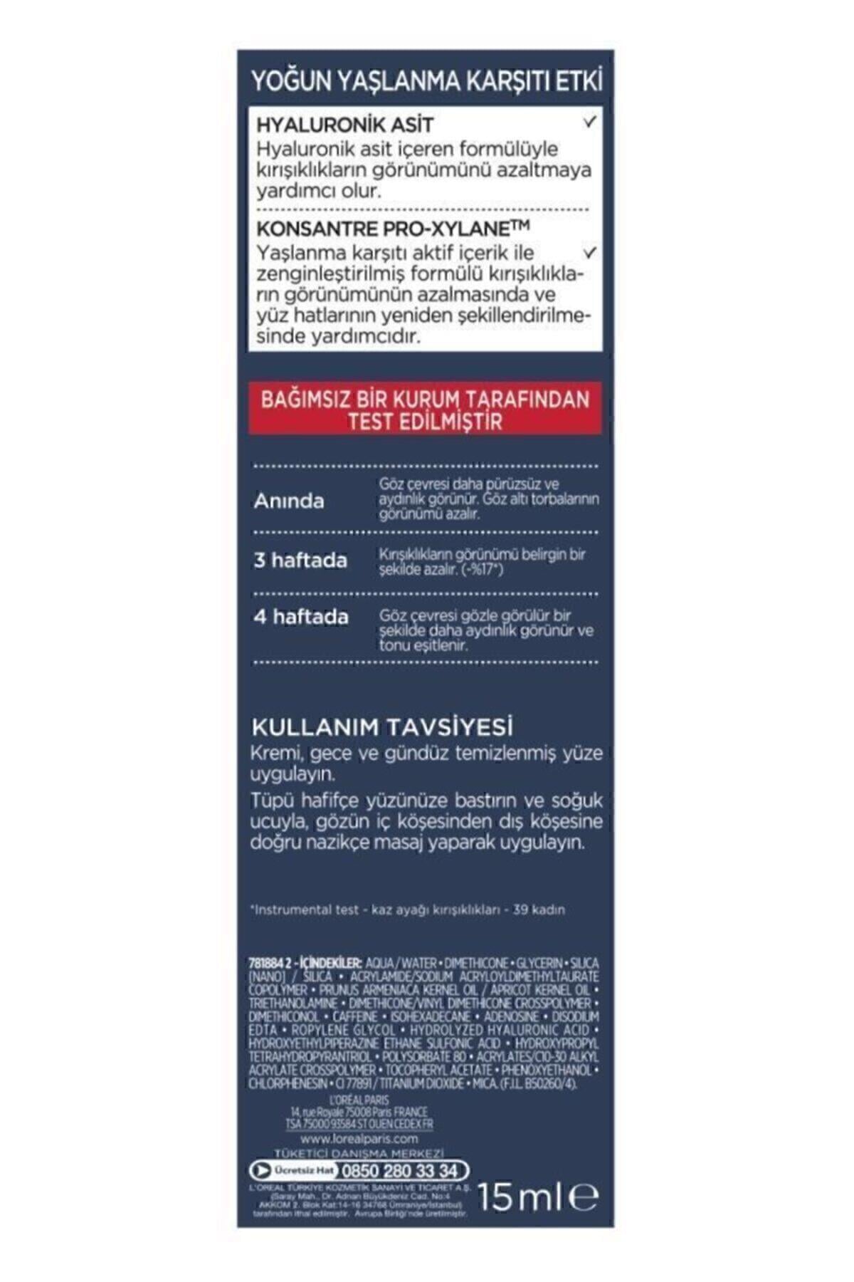 L'Oreal Paris Paris Revitalift Lazer X3 Göz Bakım Kremi