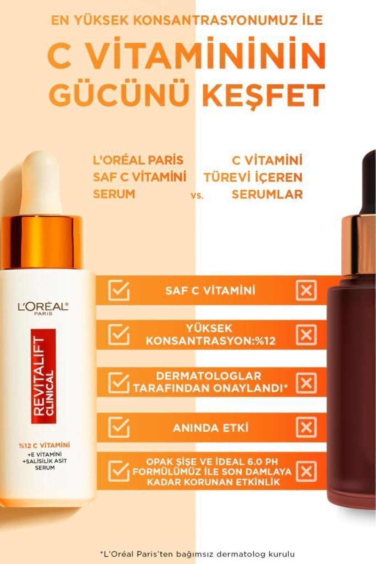L'Oreal Paris Revitalift Clinical %12 Saf C Vitamini Aydınlatıcı Serum 30ml