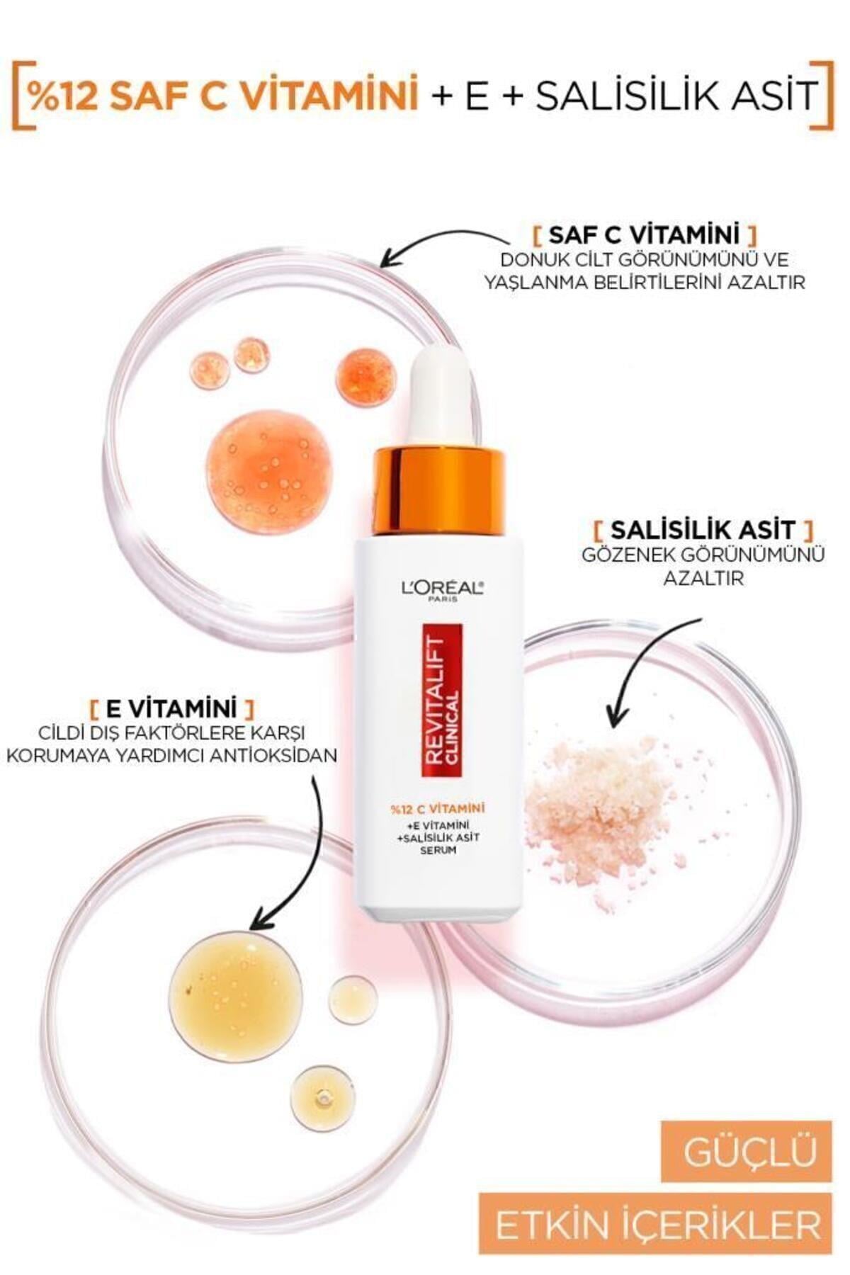 L'Oreal Paris Revitalift Clinical %12 Saf C Vitamini Aydınlatıcı Serum 30ml