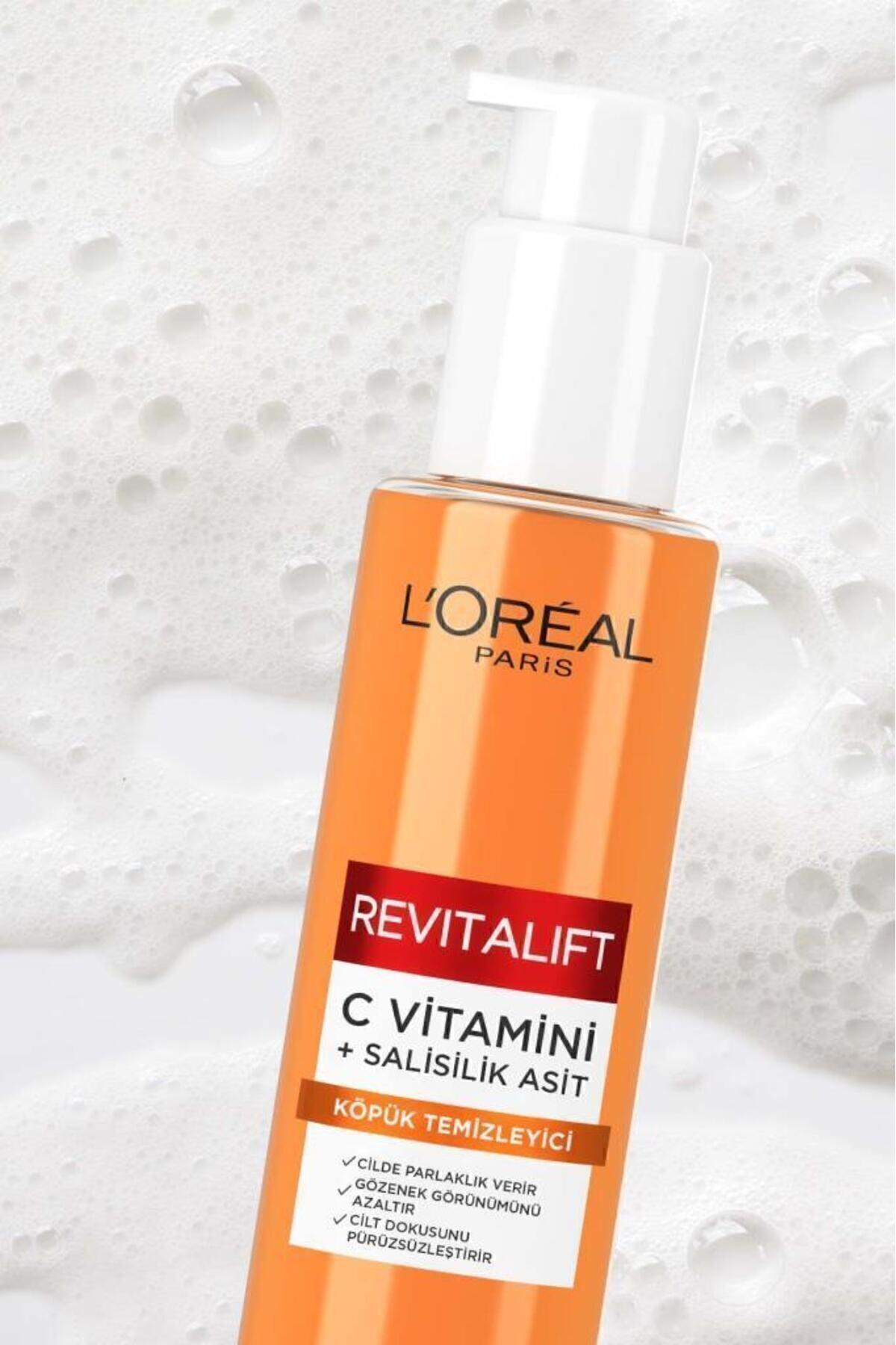 L'Oreal Paris Revitalift Clinical [C vitamini + Salisilik Asit], Aydınlatıcı ve Gözenek Karşıtı Köpük Temizleyici