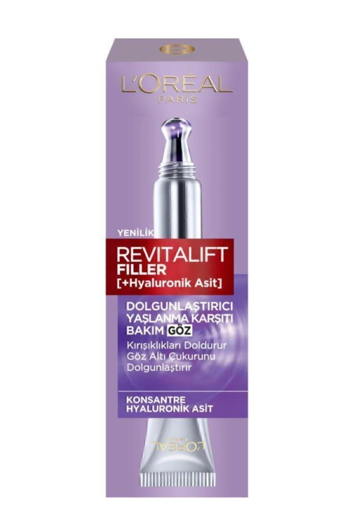 L'Oreal Paris Revitalift Filler Dolgunlaştırıcı Yaşlanma Karşıtı Göz Bakım Kremi 15ml -Hyaluronik Asit