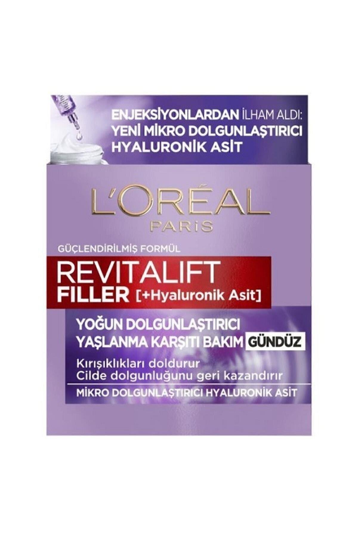 L'Oreal Paris Revitalift Filler Yoğun Dolgunlaştırıcı Yaşlanma Karşıtı Gündüz Kremi 50ml - Hyaluronik Asit