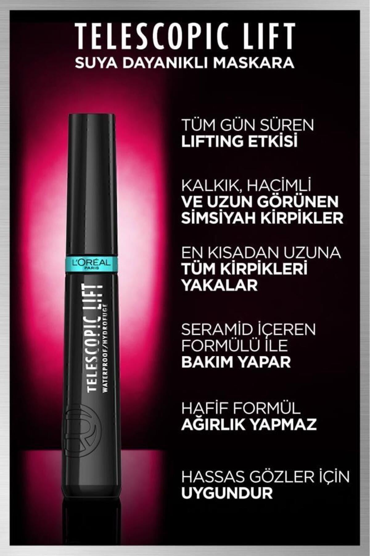 L'Oreal Paris Telescopic Lift Suya Dayanıklı Maskara