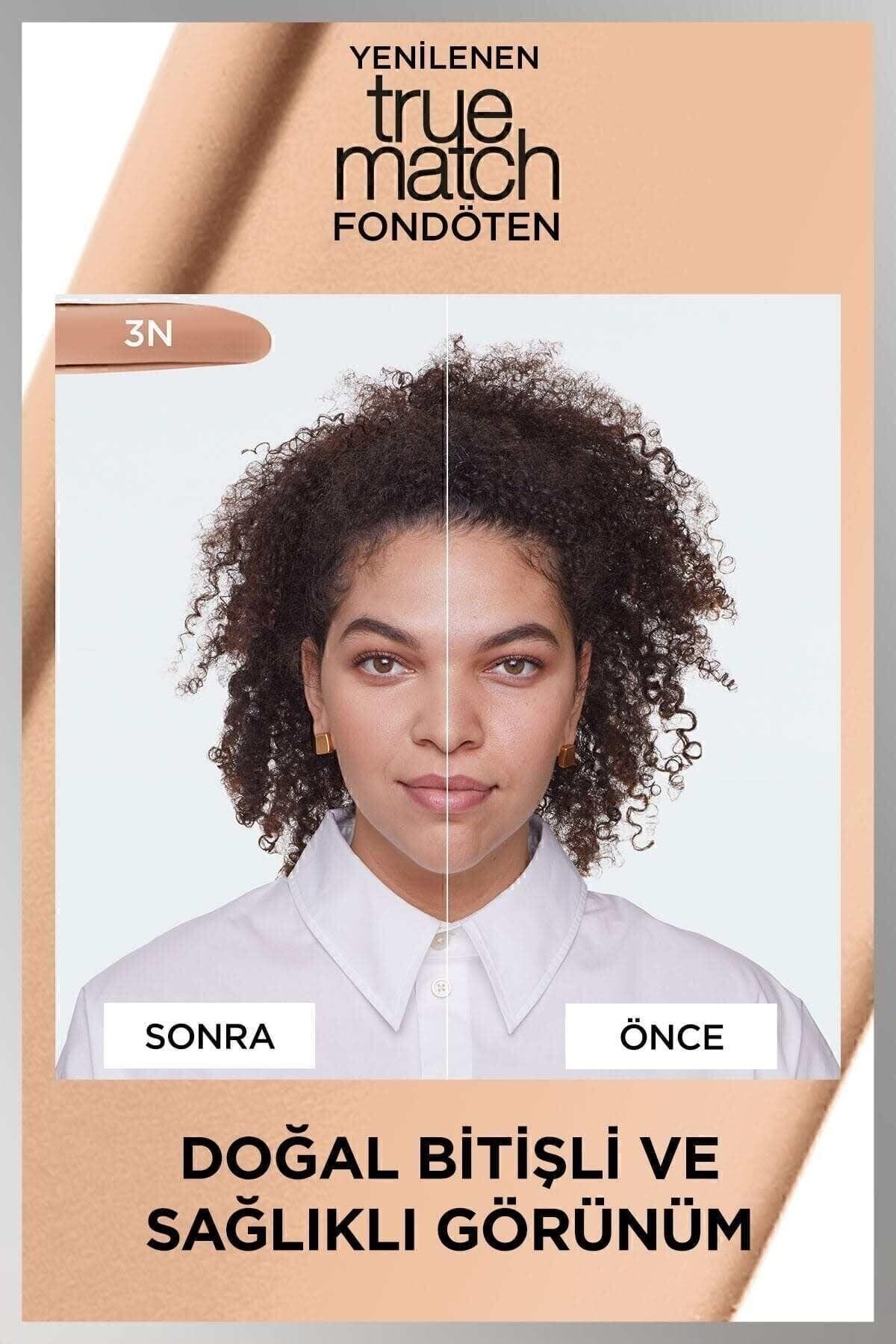 L'Oreal Paris True Match Bakım Yapan Fondöten 3N CREAMY BEIGE