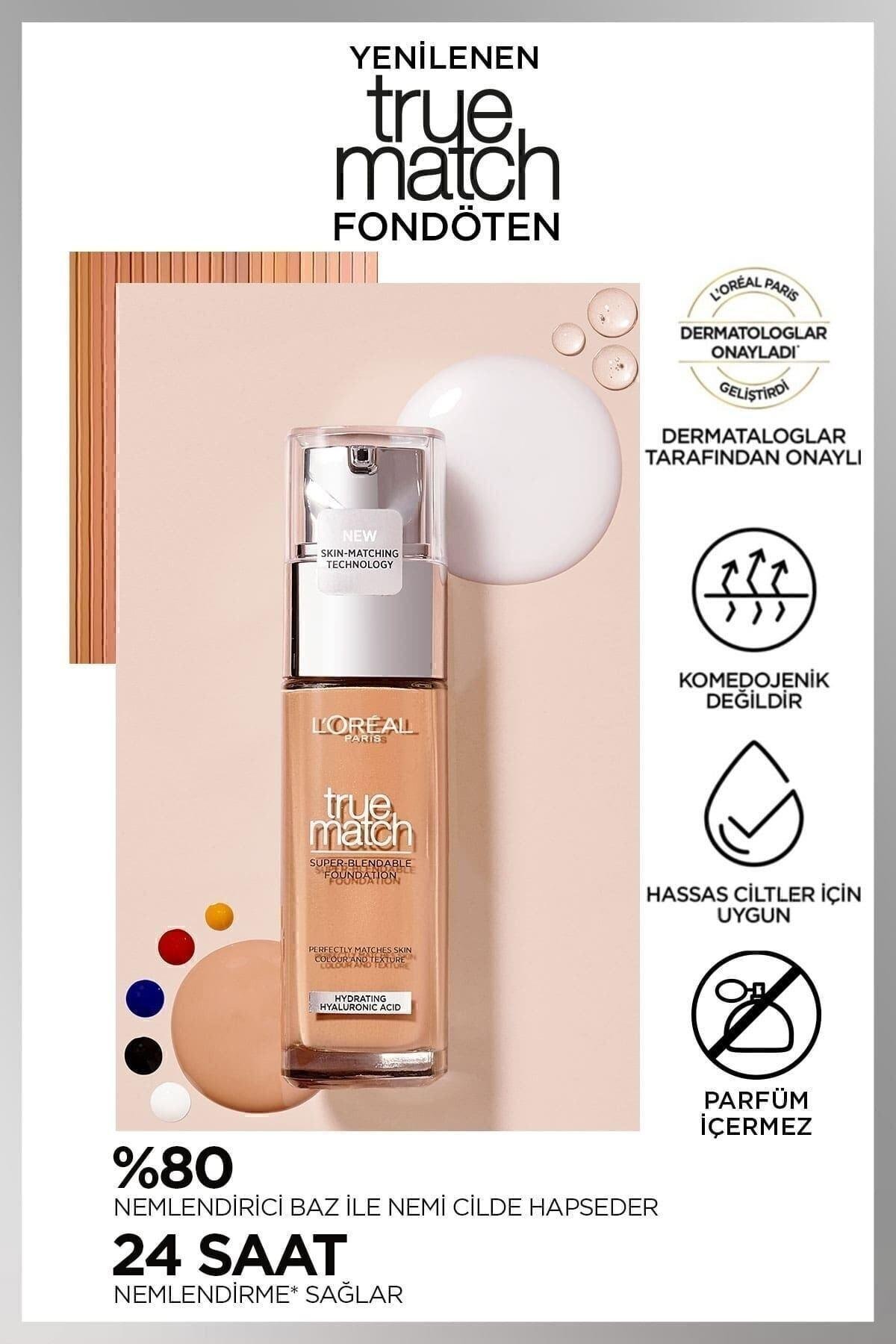 L'Oreal Paris True Match Bakım Yapan Fondöten 3N CREAMY BEIGE