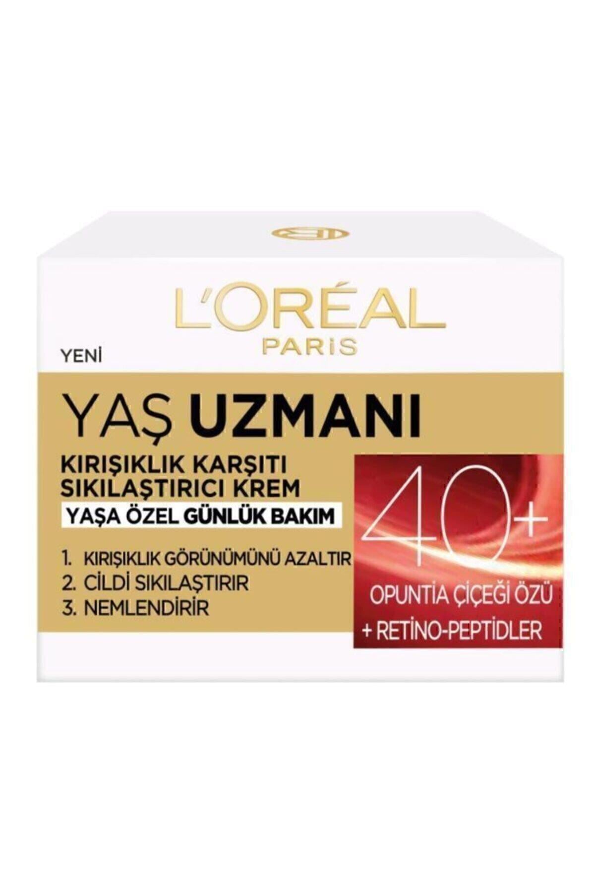 L'Oreal Paris Yaş Uzmanı 40+ Kırışıklık Karşıtı Nemlendirici Krem 50ml