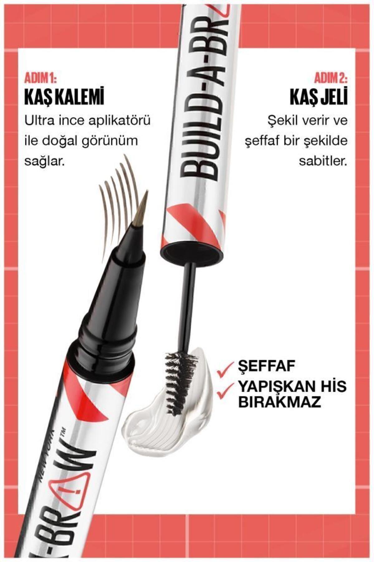 Maybelline New York Build a Brow 2in1 Kaş Kalemi ve Jeli Deep Brown