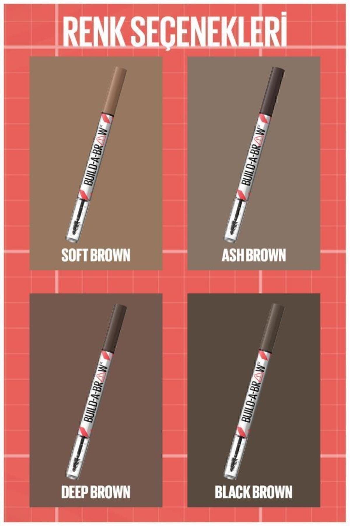 Maybelline New York Build a Brow 2in1 Kaş Kalemi ve Jeli Soft Brown