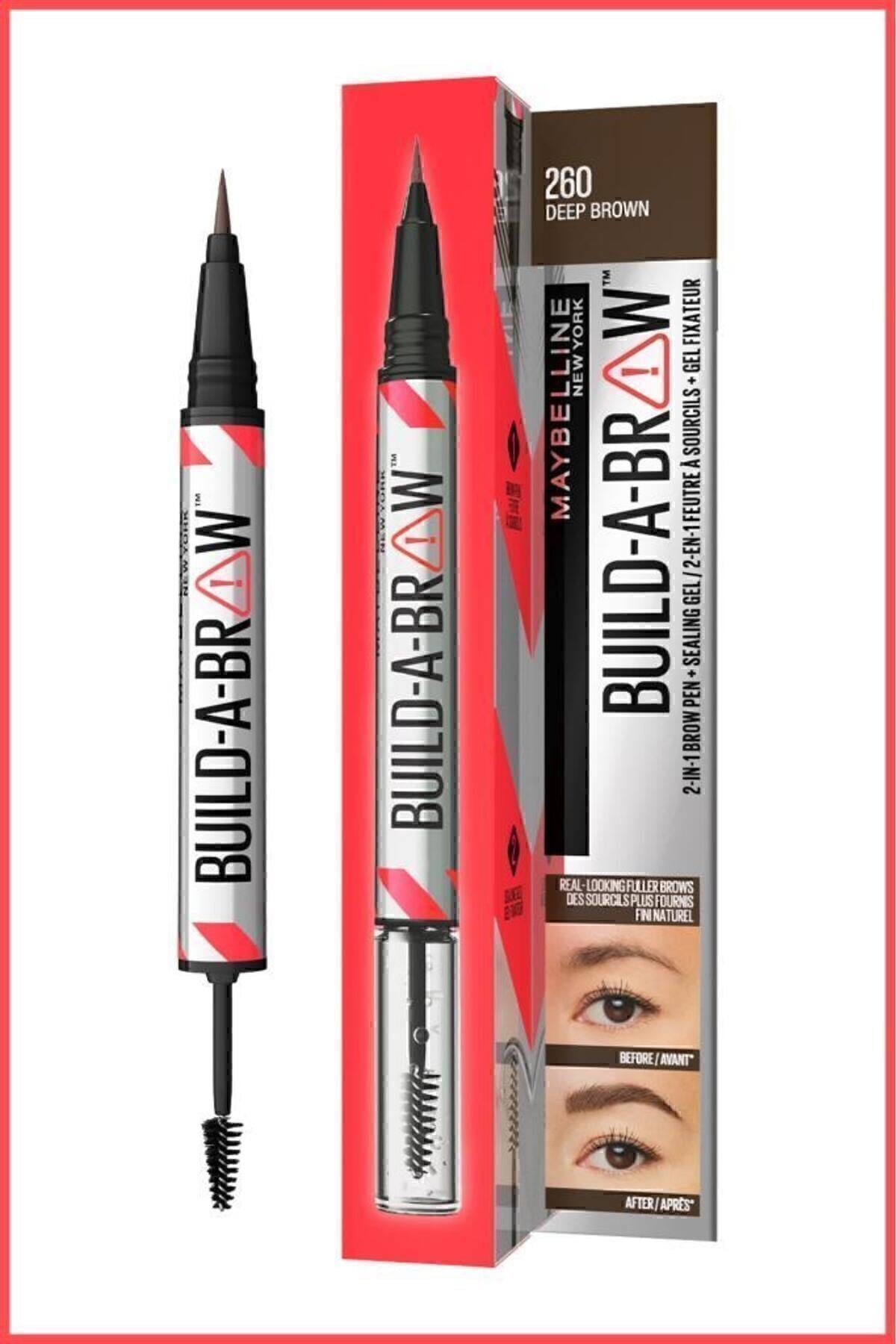 Maybelline New York Build a Brow 2in1 Kaş Kalemi ve Jeli Deep Brown