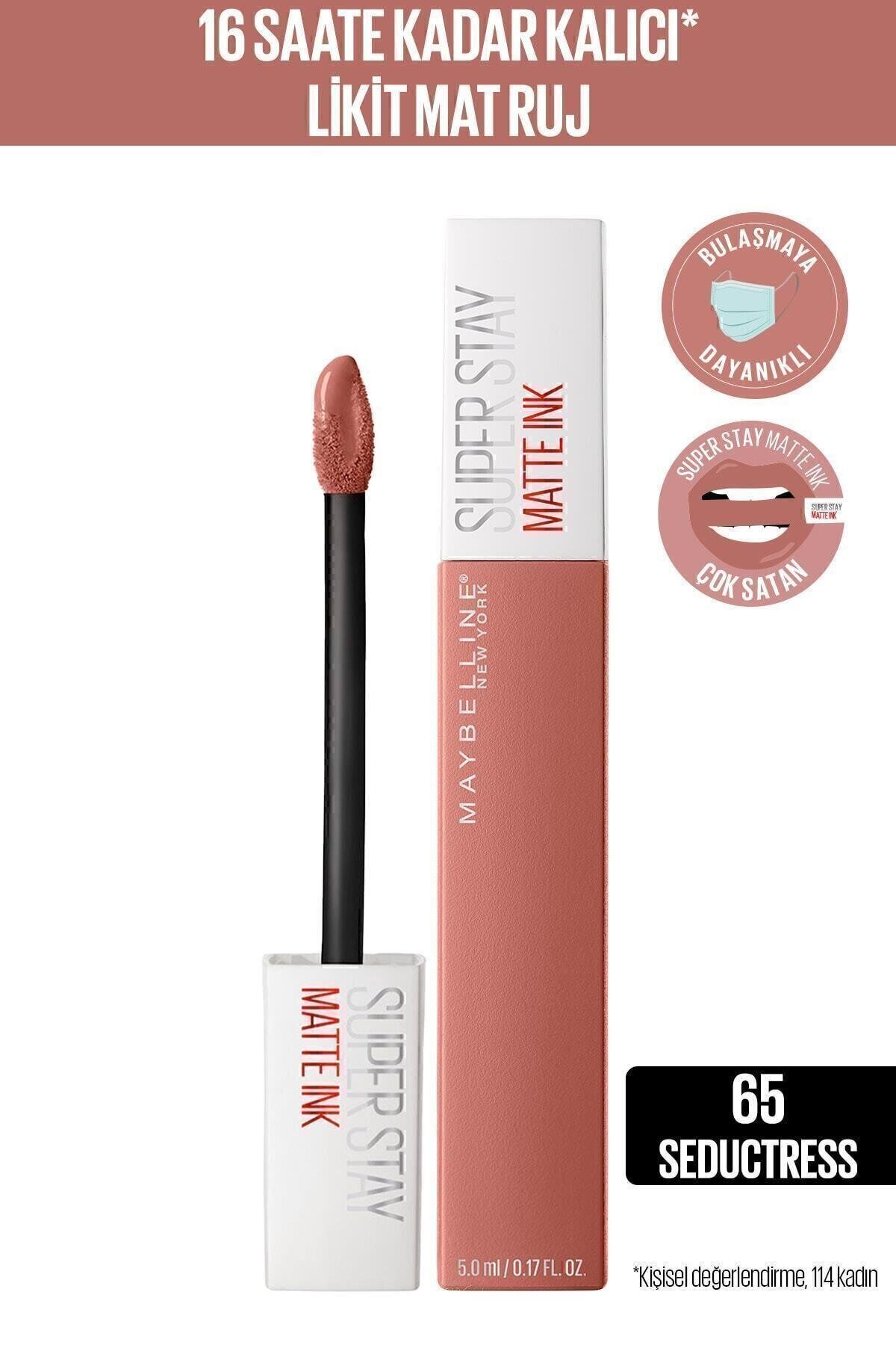 Maybelline New York Super Stay Matte Ink Unnude Likit Mat Ruj - 65 Seductress - Nude 5 ml