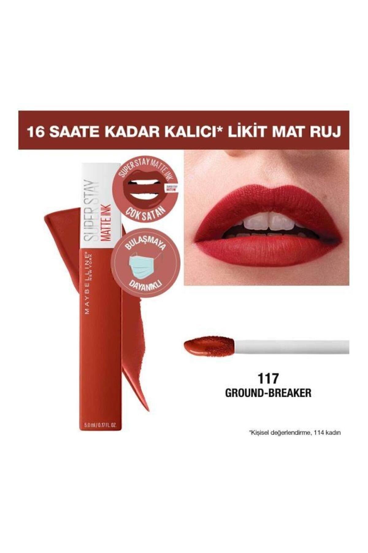 Maybelline New York Super Stay Matte Ink City Edition Likit Mat Ruj - 117 Ground-breaker