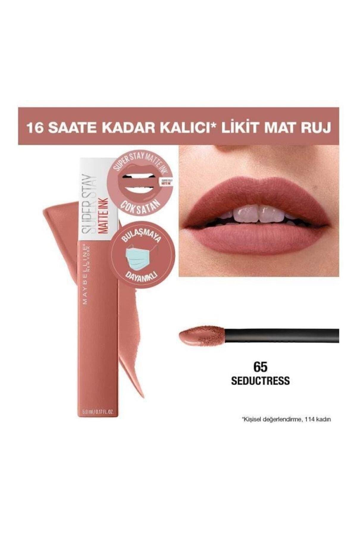 Maybelline New York Super Stay Matte Ink Unnude Likit Mat Ruj - 65 Seductress - Nude 5 ml