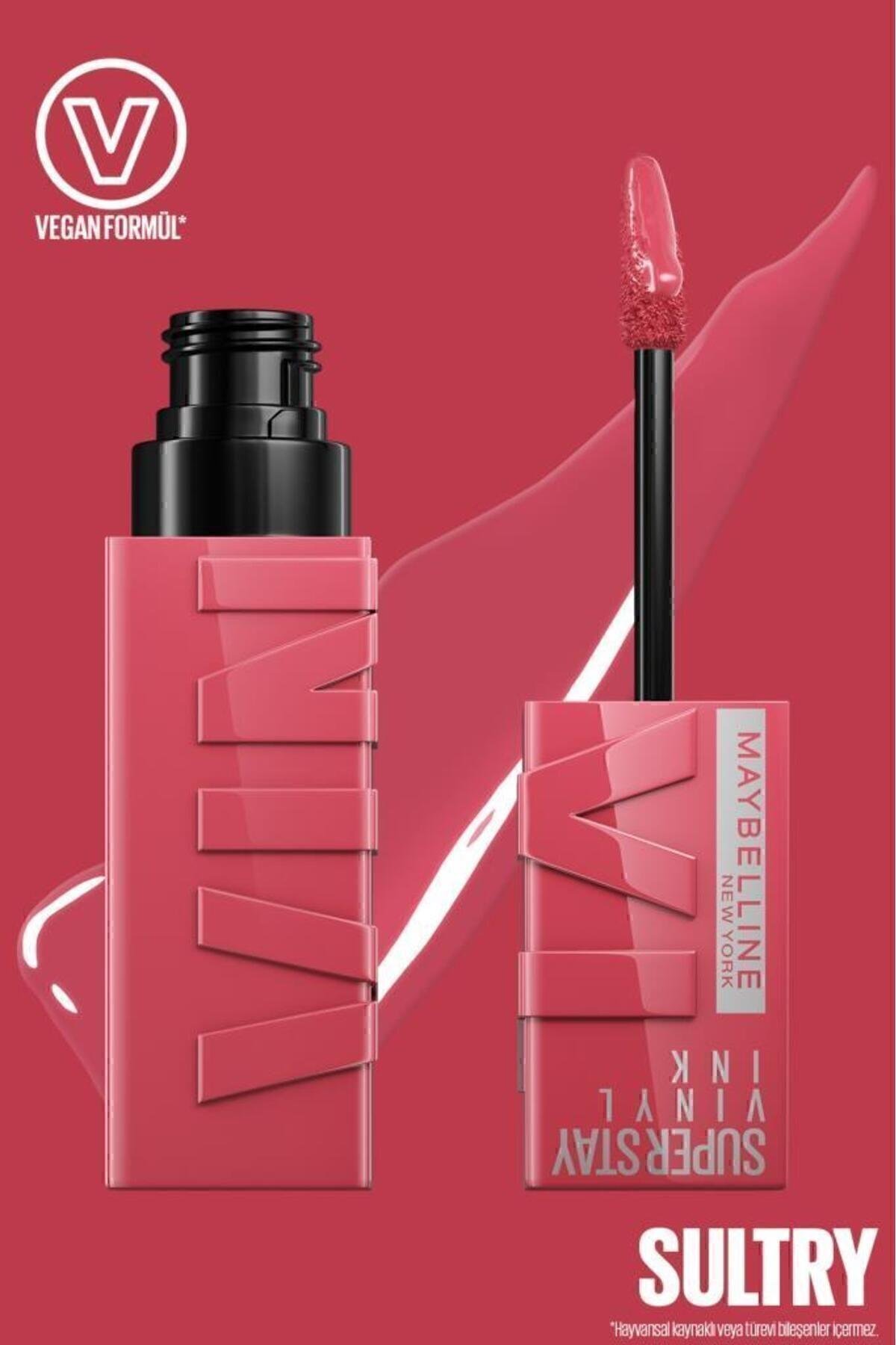 Maybelline New York Super Stay Vinyl Ink Uzun Süre Kalıcı Likit Parlak Ruj 160 Sultry
