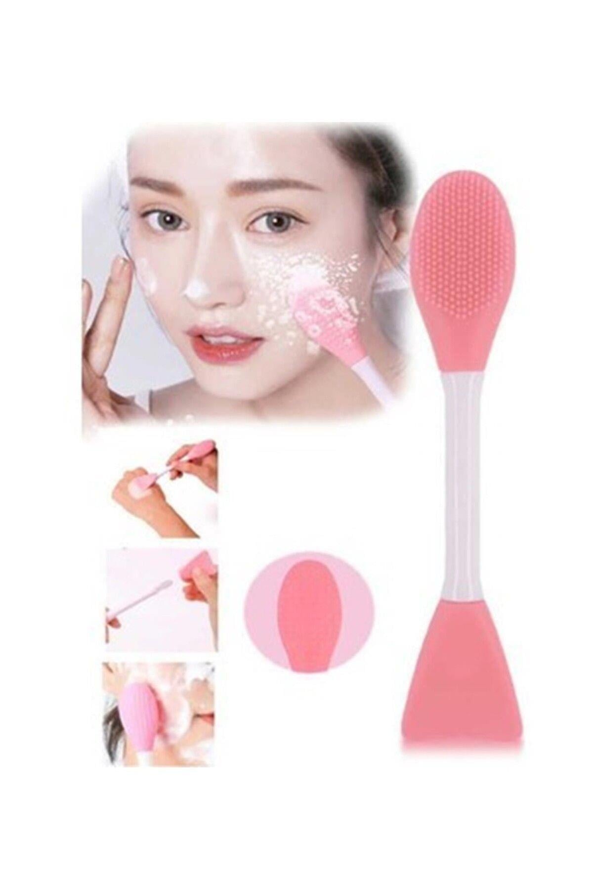 Miniso Çift Taraflı Pembe Maske ve Peeling Fırçası