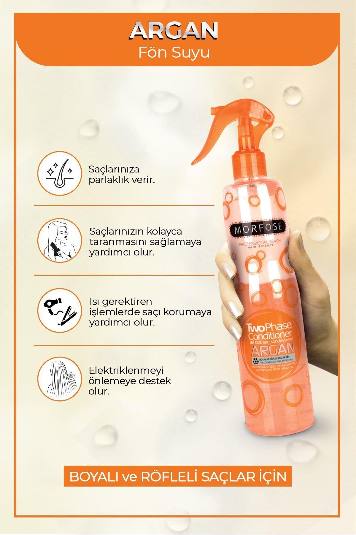 Morfose Çift Fazlı Argan Turuncu Fön Suyu 400 Ml