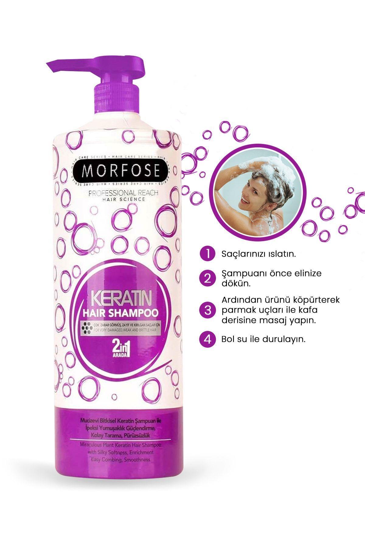 Morfose Keratin Saç Bakım Şampuanı 1000 ml - Besleyici, Koruyucu Etki