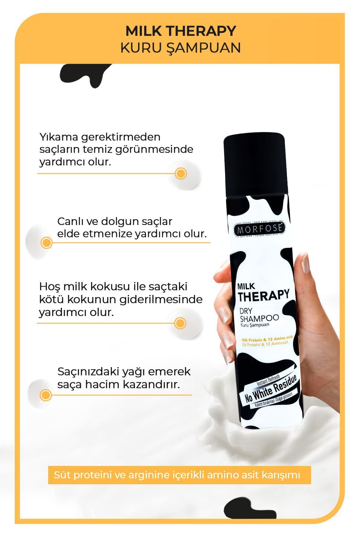 Morfose Milk Therapy Kuru Şampuan 200 ml - Besleyici, Hacim Veren, Temiz Görünüm Sağlayan Güçlü Saç Etkisi