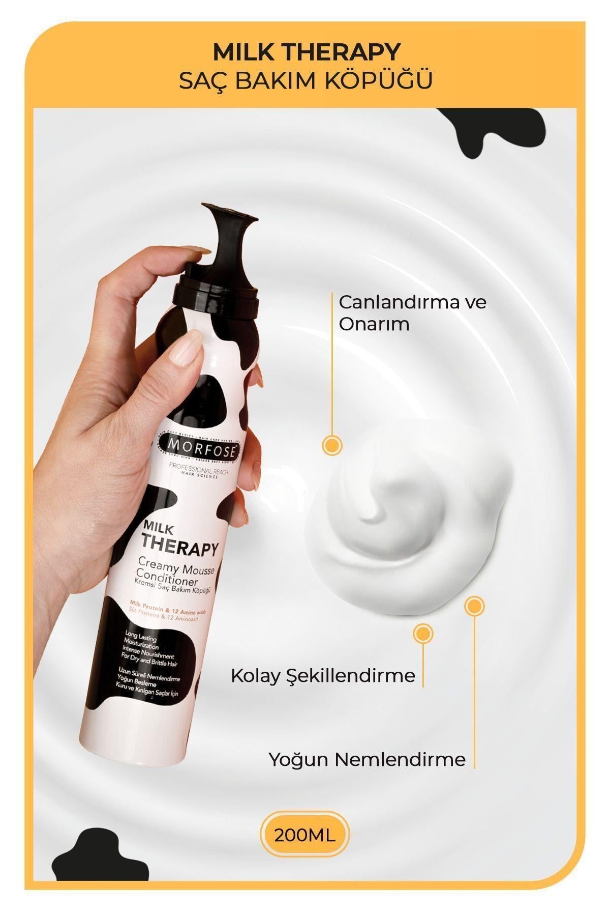 Morfose Milk Therapy Saç Köpüğü 200 ml - Besleyici, Koruyucu Etki