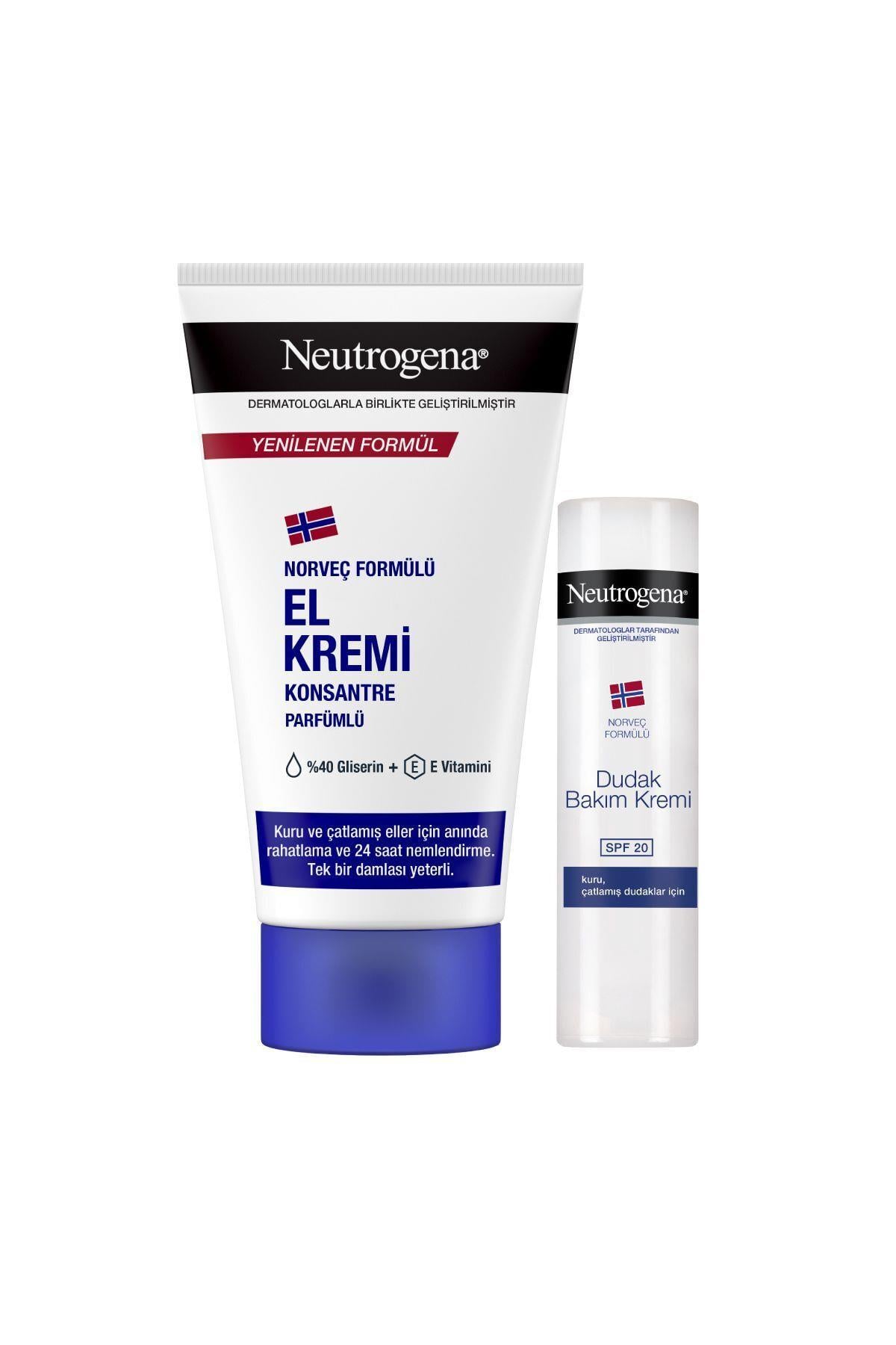 Neutrogena El Kremi Parfümlü Dudak Kremi Hediye