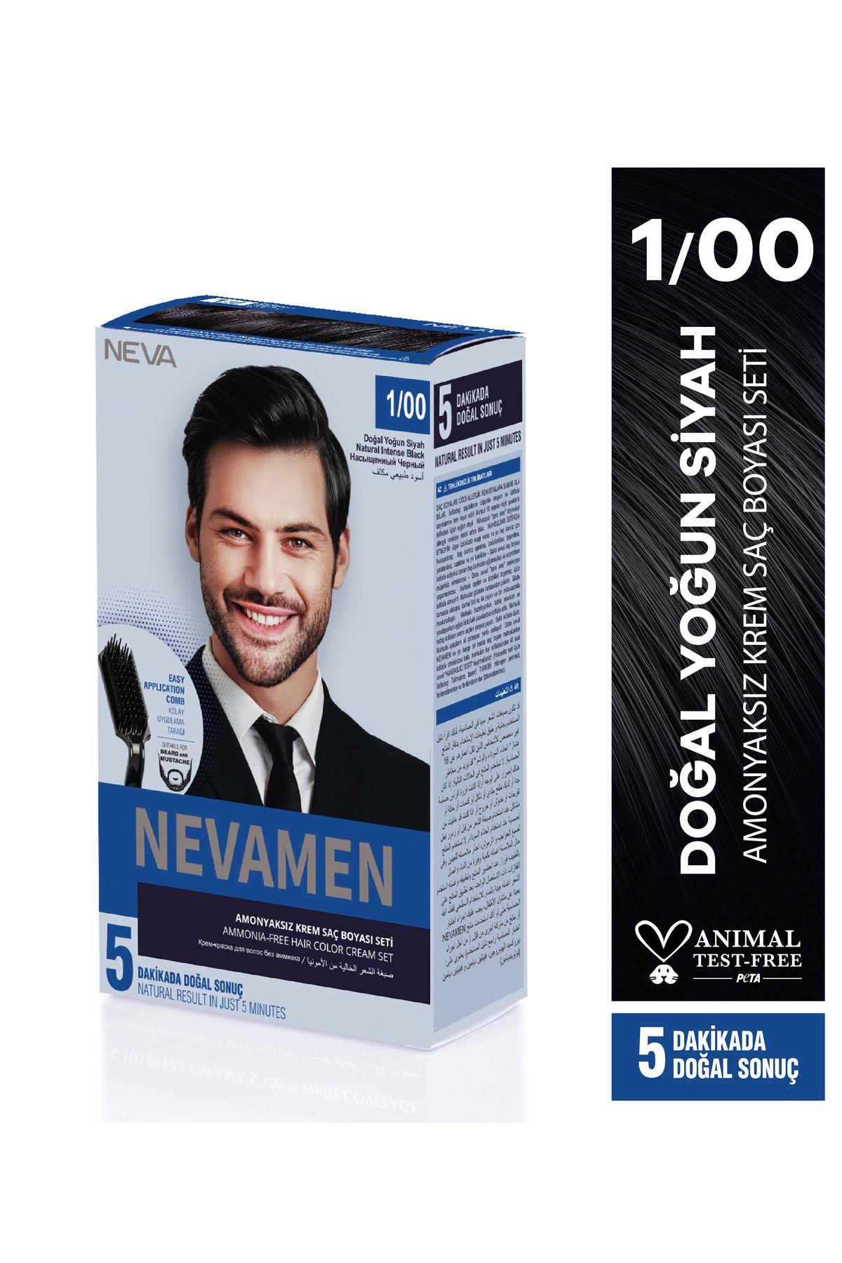 Neva Color Neva Men 1/00 Natural Intense Black - Yoğun Siyah