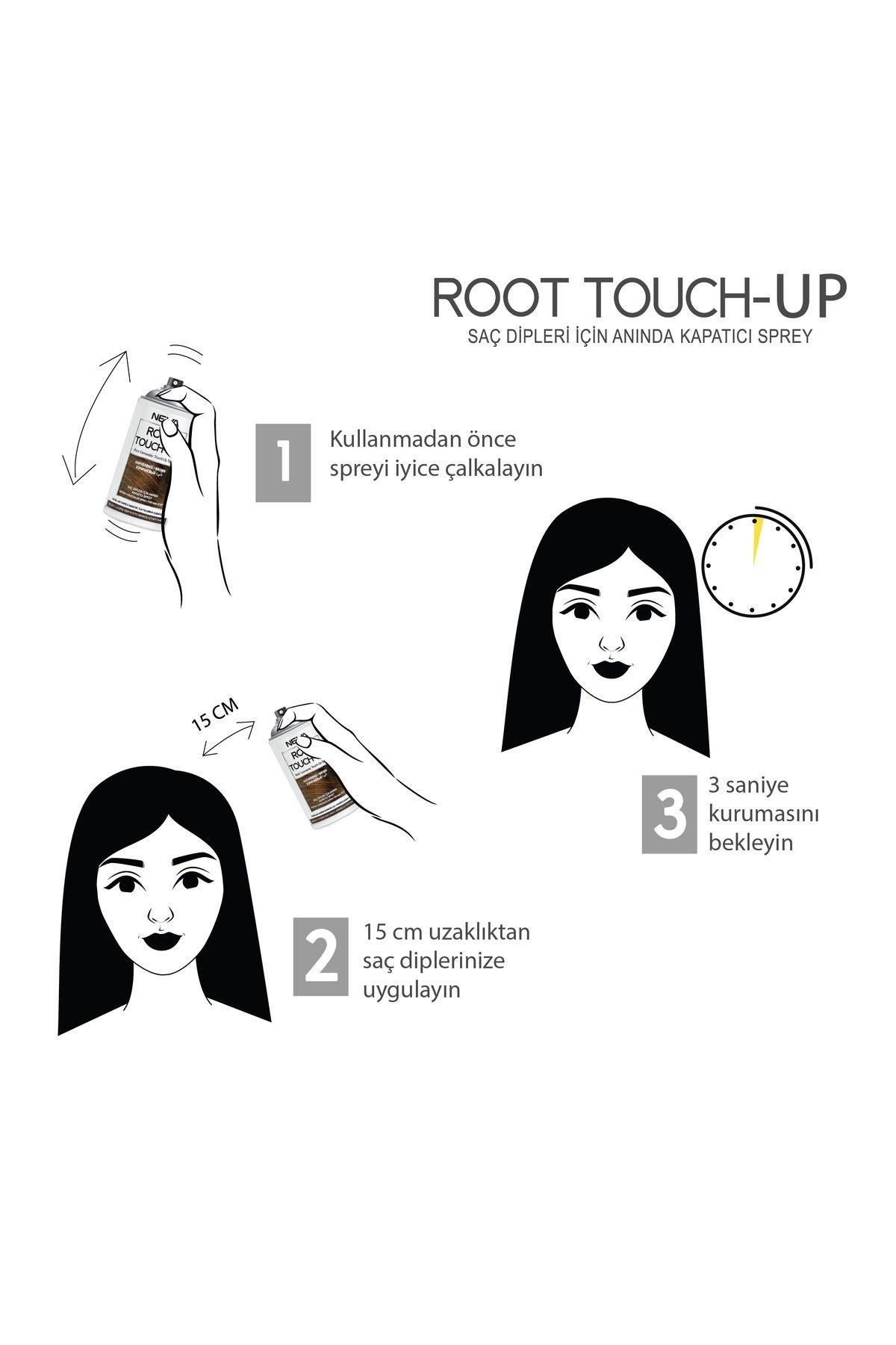Neva Root Touch-up Saç Dipleri Için Kapatıcı Sprey Kahverengi 75ml