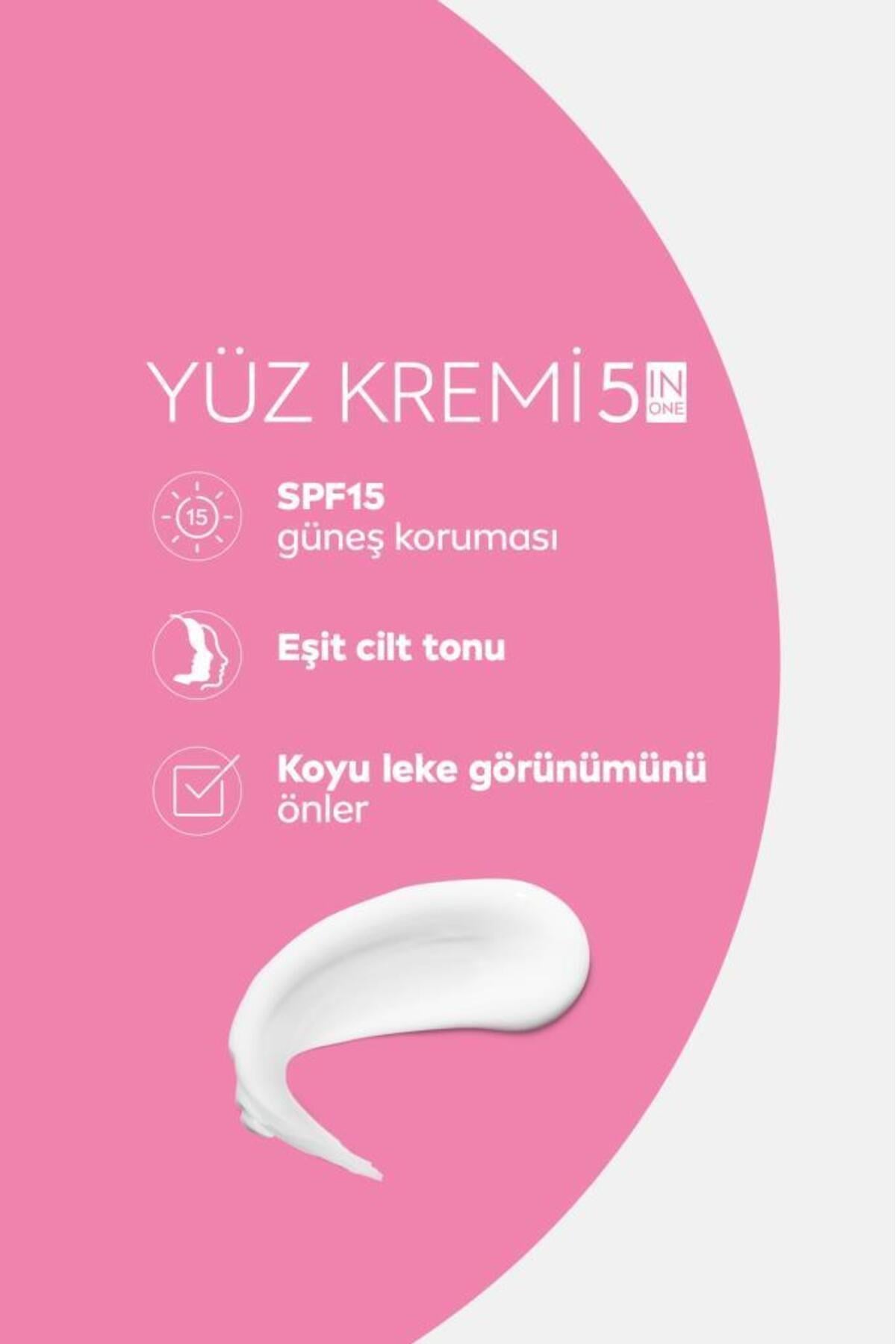NIVEA 5i1 Arada Cilt Tonu Eşitleyici Yüz Bakım Kremi, Spf 15, 24 Saat Nemlendirici, Leke Oluşumu Önleyici