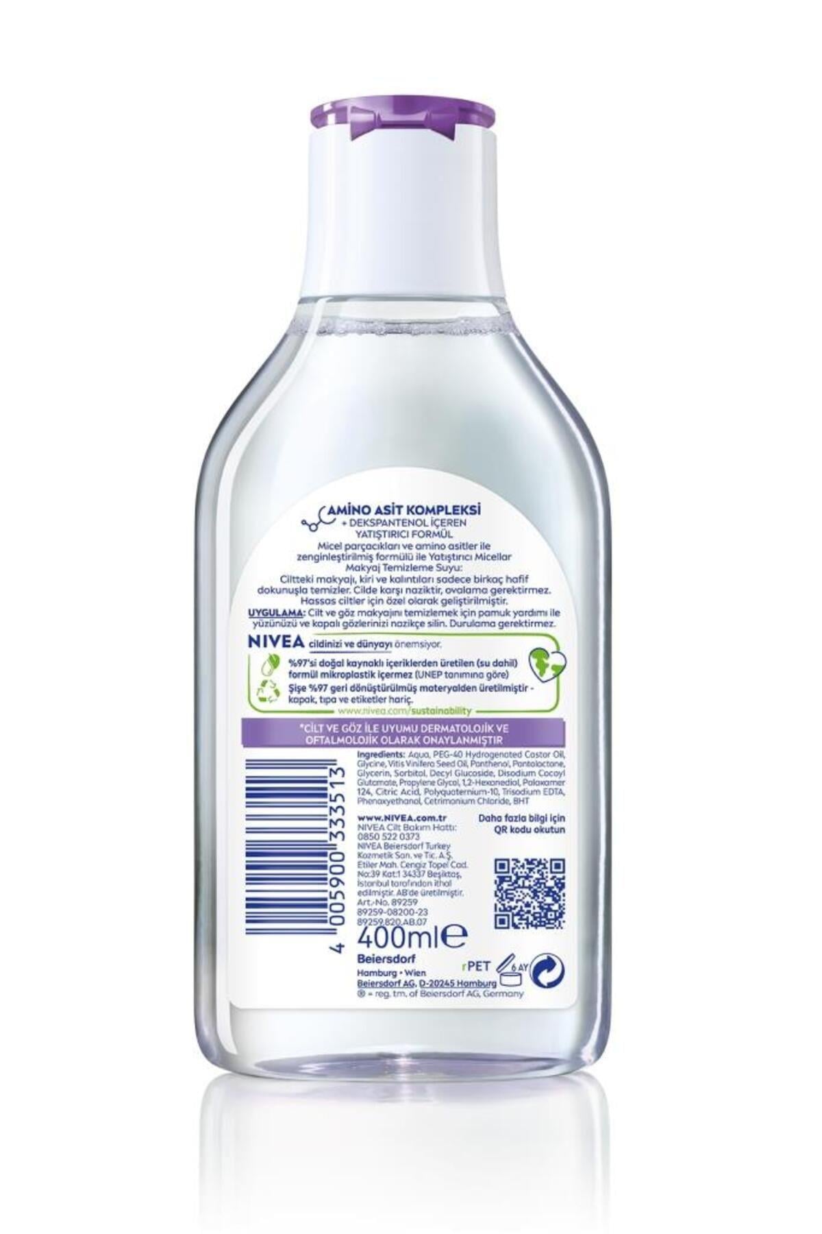 NIVEA Bb Clean Yüz Makyaj Micellair Temizleme Suyu Hassas Cilt 400 ml