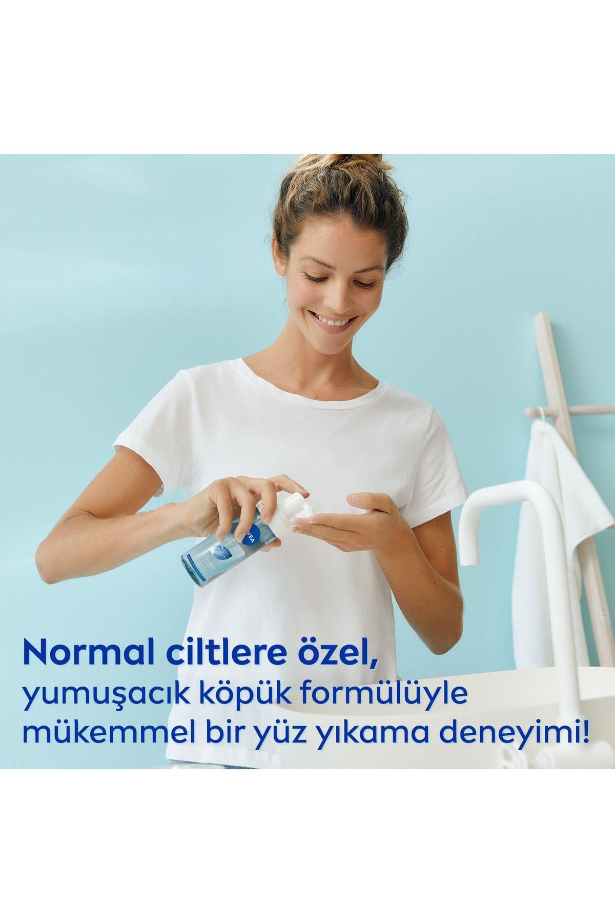 NIVEA Canlandırıcı Yüz Yıkama Köpüğü 150ml, Derinlemesine Temizleme, Nemlendirici, Normal Ciltler