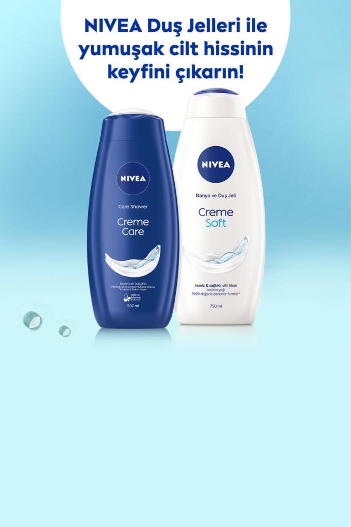 NIVEA Creme Soft Kremsi Dokunuş Duş Jeli 750ml, Badem Yağı, Nemlendirici, Ekonomik Boy, E Vitamini