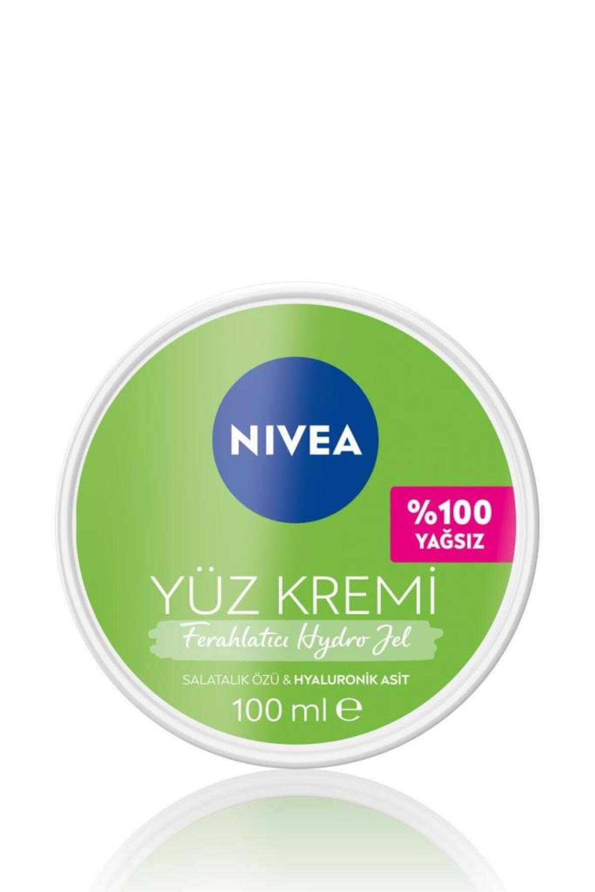 NIVEA Ferahlatıcı Hydro Jel Yüz Bakım Kremi 100ml, Hyaluronik Asit,