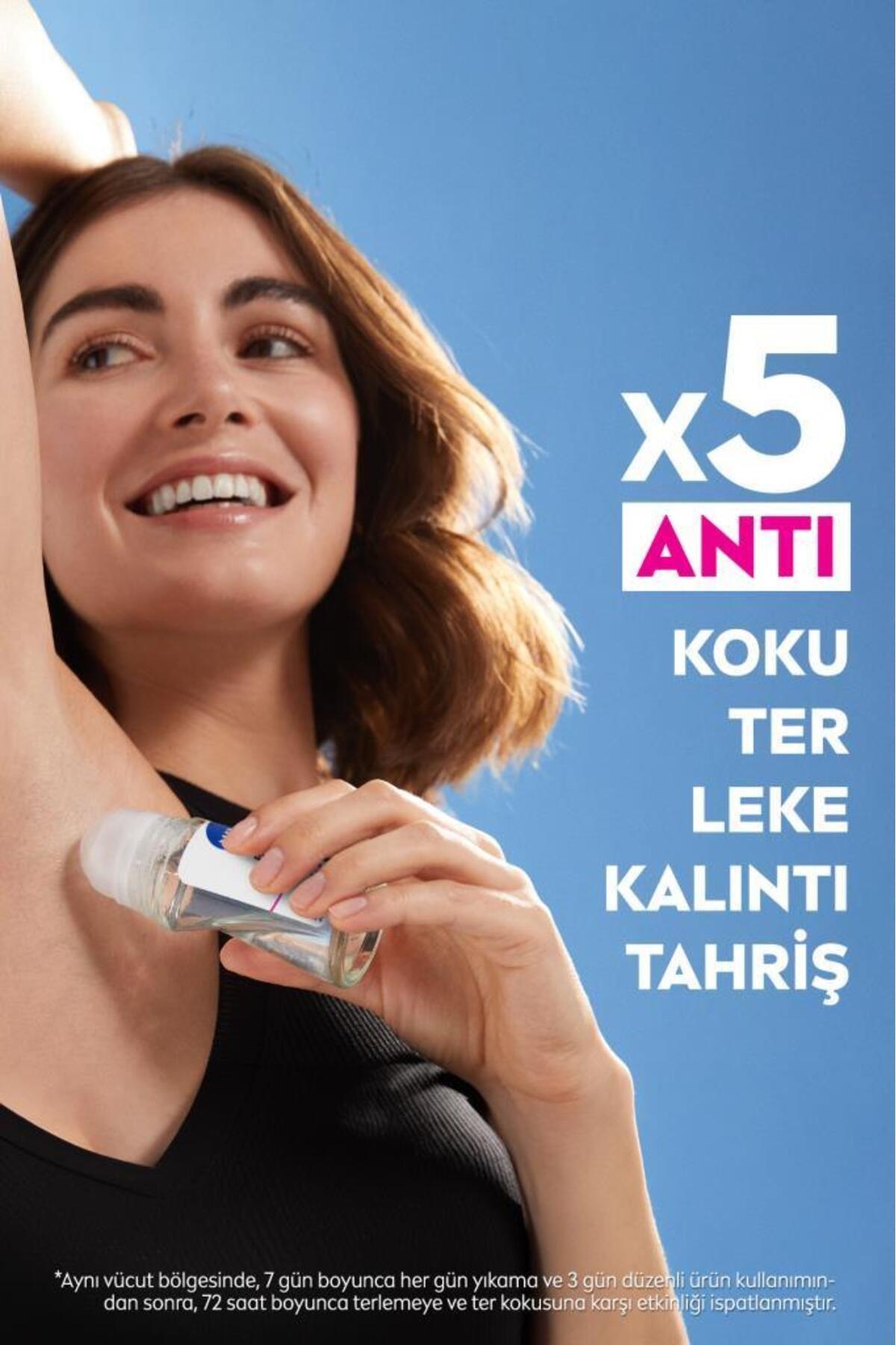 NIVEA Kadın Roll-on Deodorant Black&white Invisible Clear 50ml, 72 Saat Anti-perspirant Ter Koruması