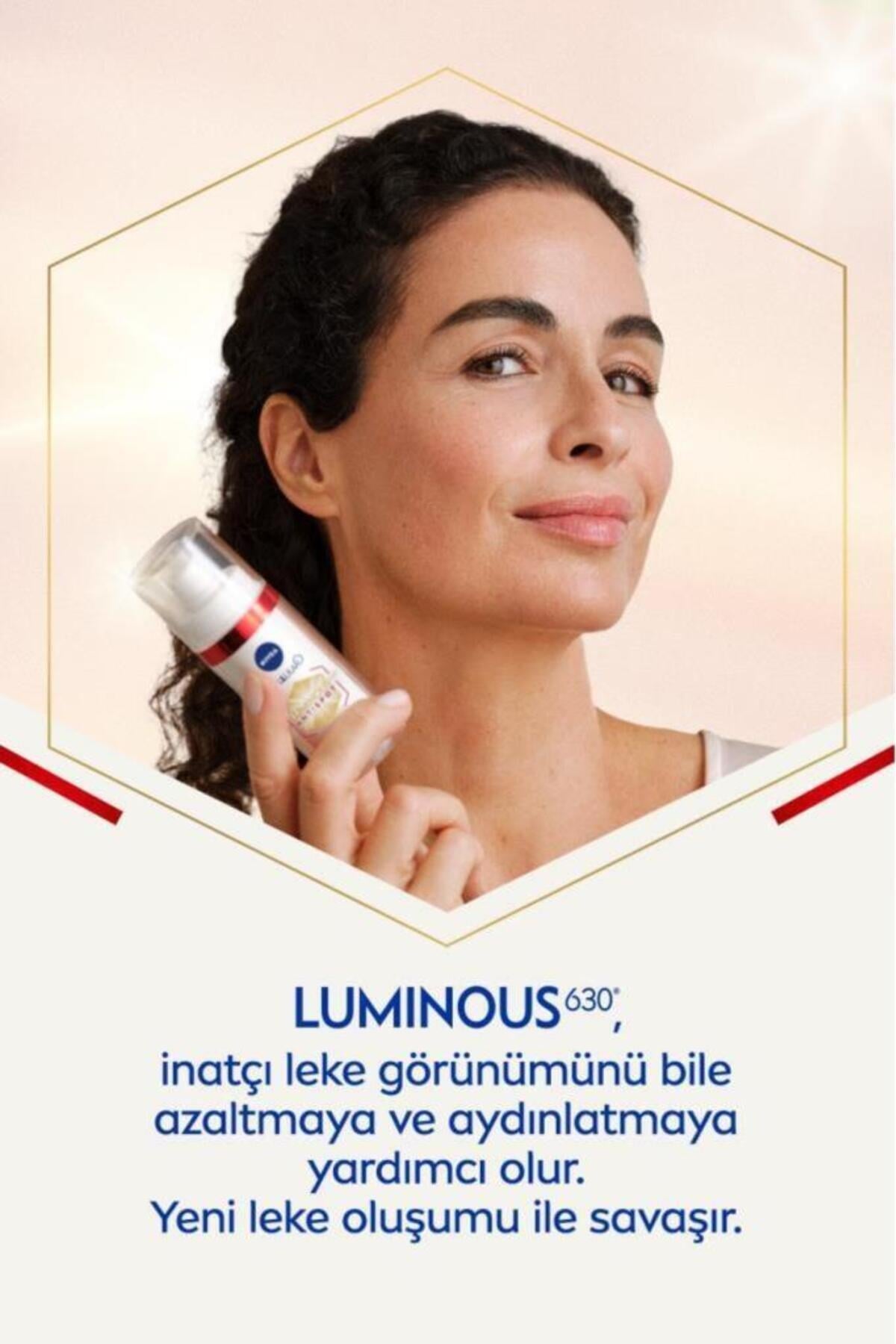 NIVEA Luminous630 Leke Ve Yaşlanma Karşıtı Serum 30ml, Kolajen Tetikleyici, Hyaluronik Asit, Sıkılaştırıcı