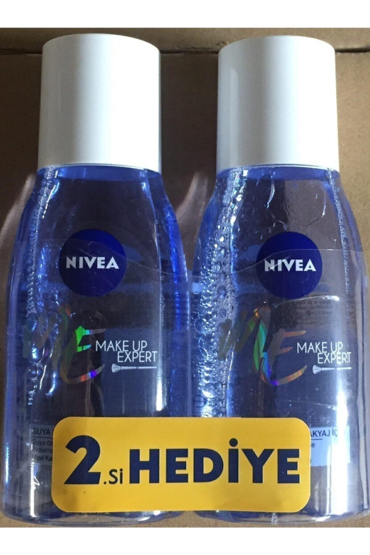 NIVEA Make Up Expert Hassas Çift Fazlı 125 ml 2'li Paket Göz Makyaj Temizleyici