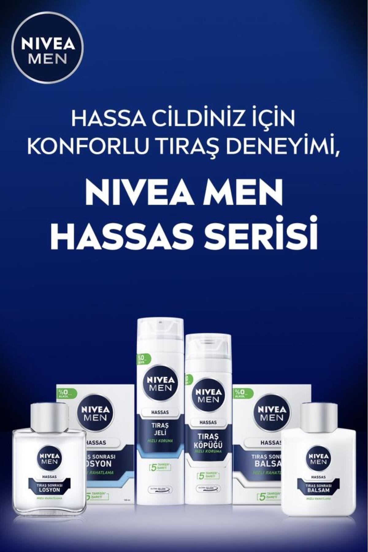 NIVEA MEN Erkek Hassas Koruma Tıraş Jeli 200ml, Hassas Ciltlere Özel, Yanma Kızarma Kuruma Engelleyici