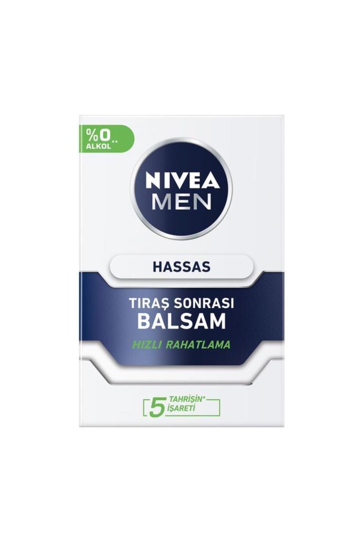 NIVEA MEN Erkek Tıraş Sonrası Balsam 100ml, Hassas Ciltlere Özel Hızlı Rahatlatma, Konforlu Tıraş Deneyimi
