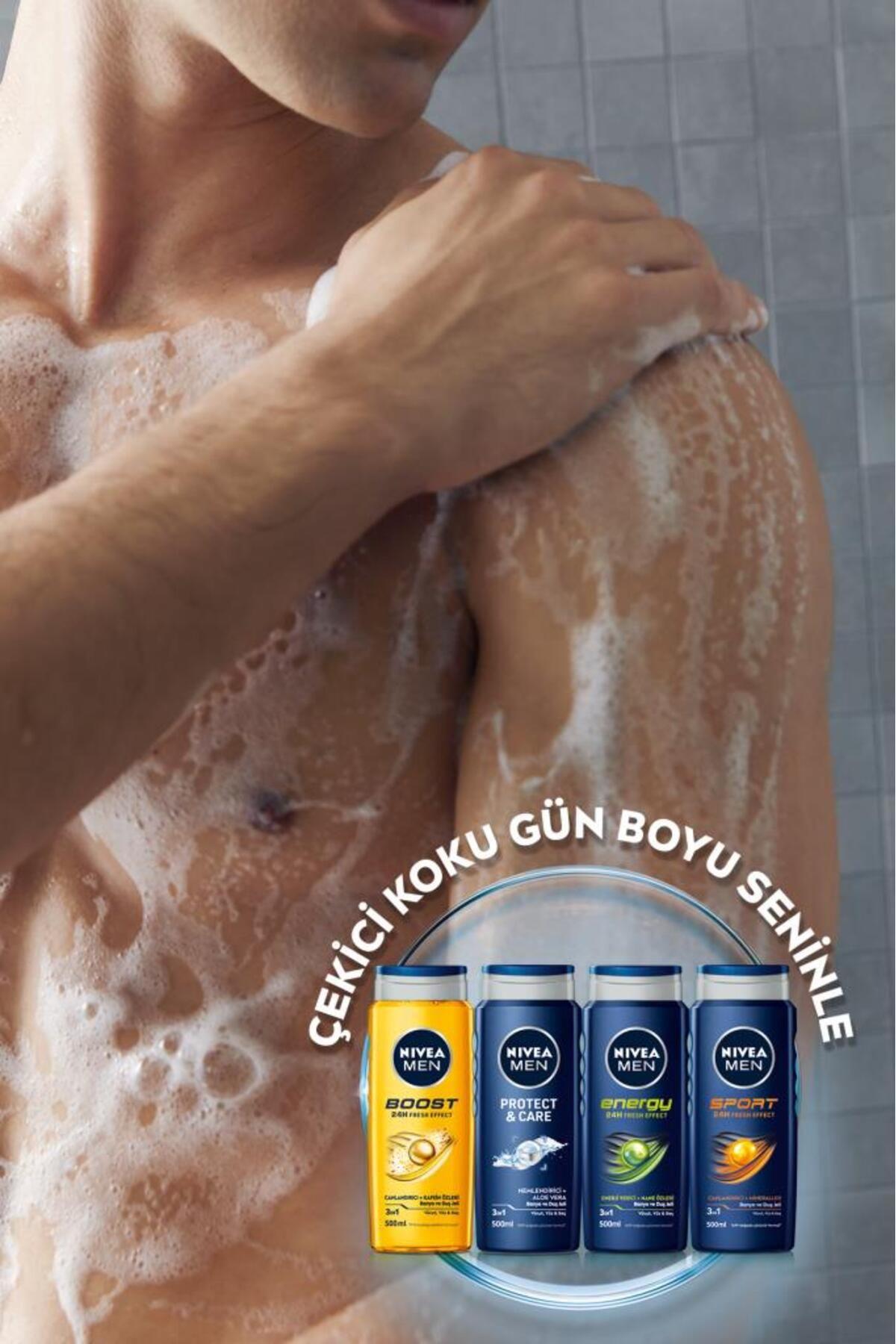 NIVEA Men Sport - Erkekler Için Saç Ve Vücut Şampuanı 500 ml
