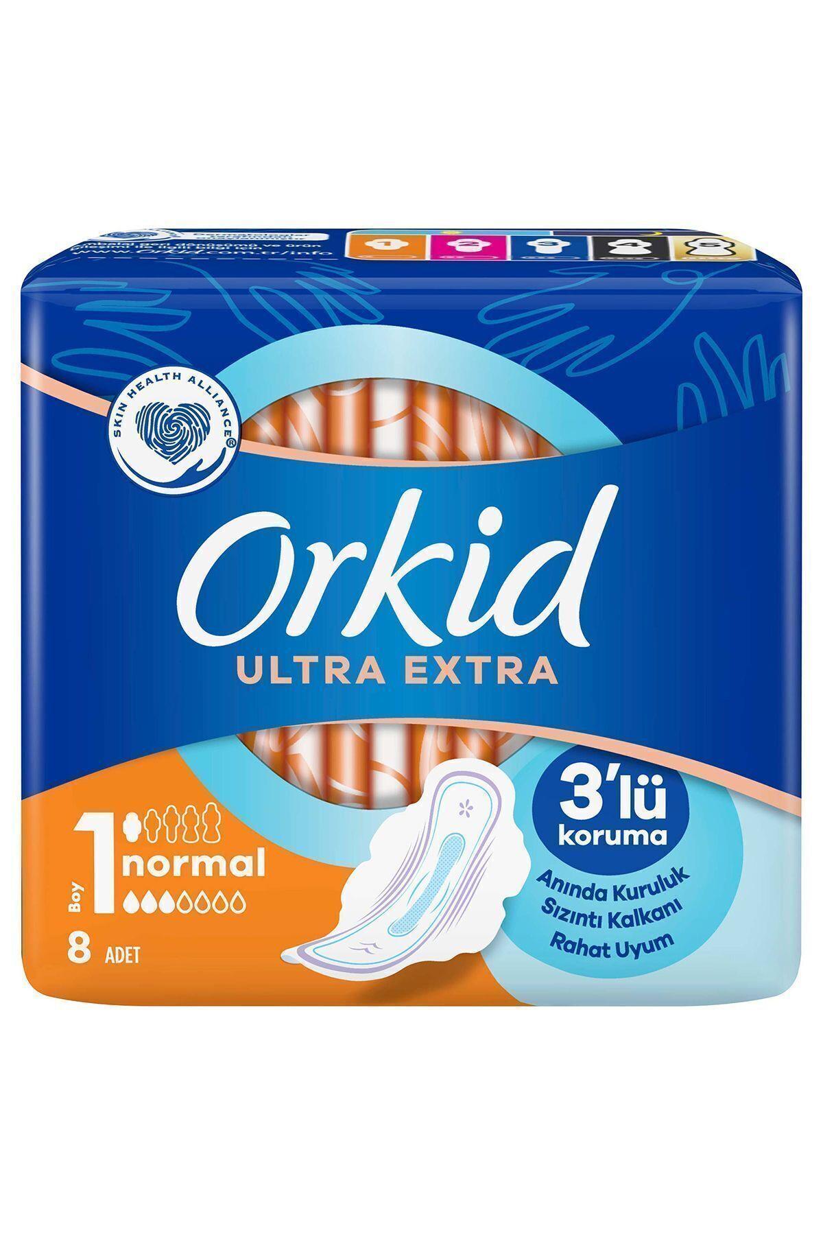 Orkid Ultra Extra Hijyenik Ped Normal Tekli Paket 8 Ped