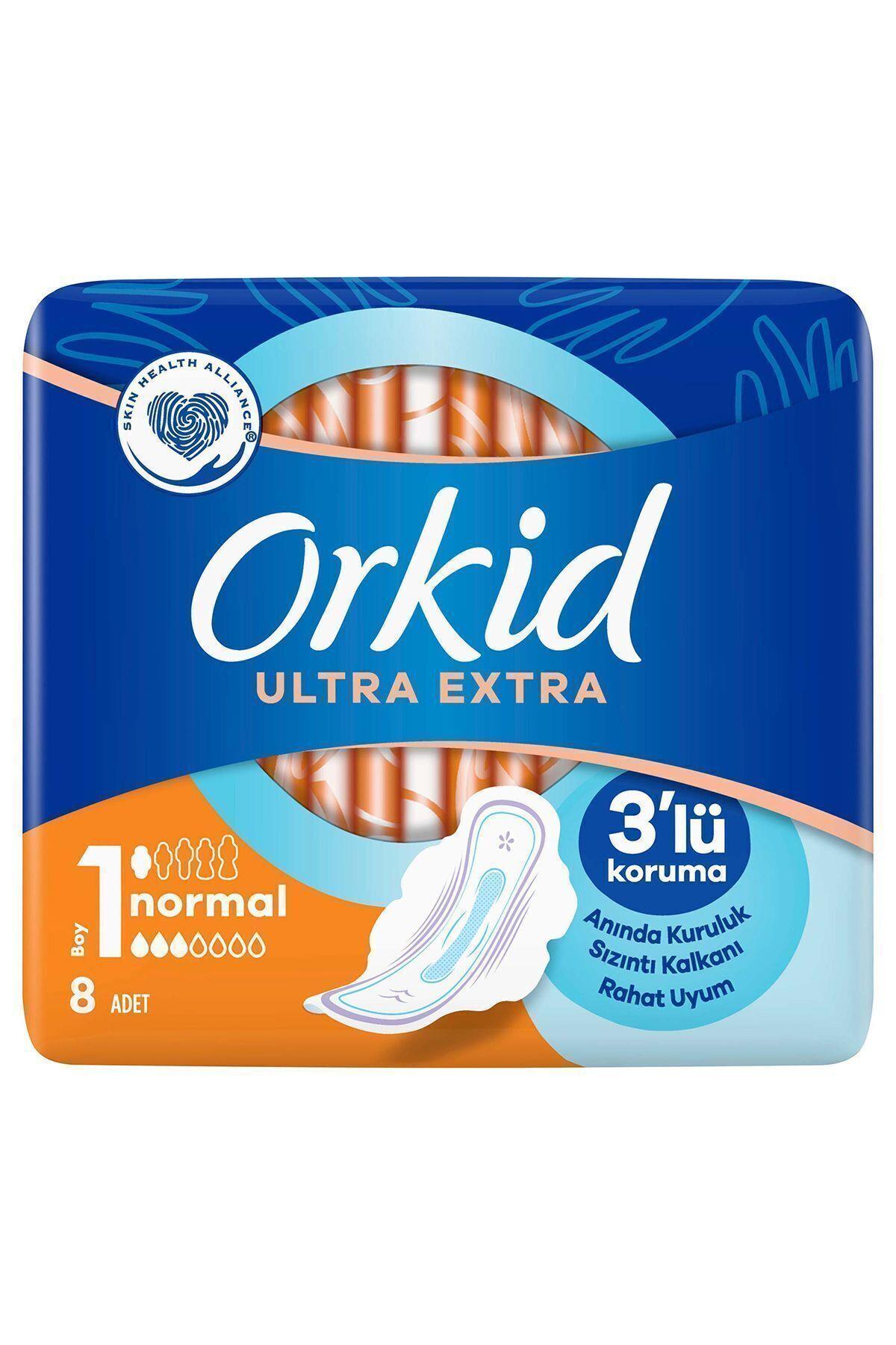 Orkid Ultra Extra Hijyenik Ped Normal Tekli Paket 8 Ped