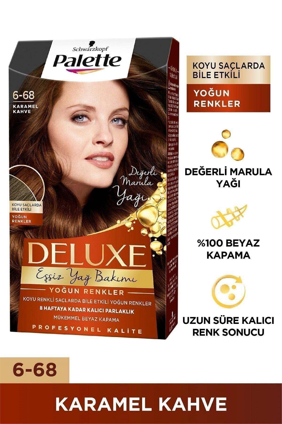 Palette DELUXE SAÇ BOYASI YOĞUN RENKLER 6-68 KARAMEL KAHVE