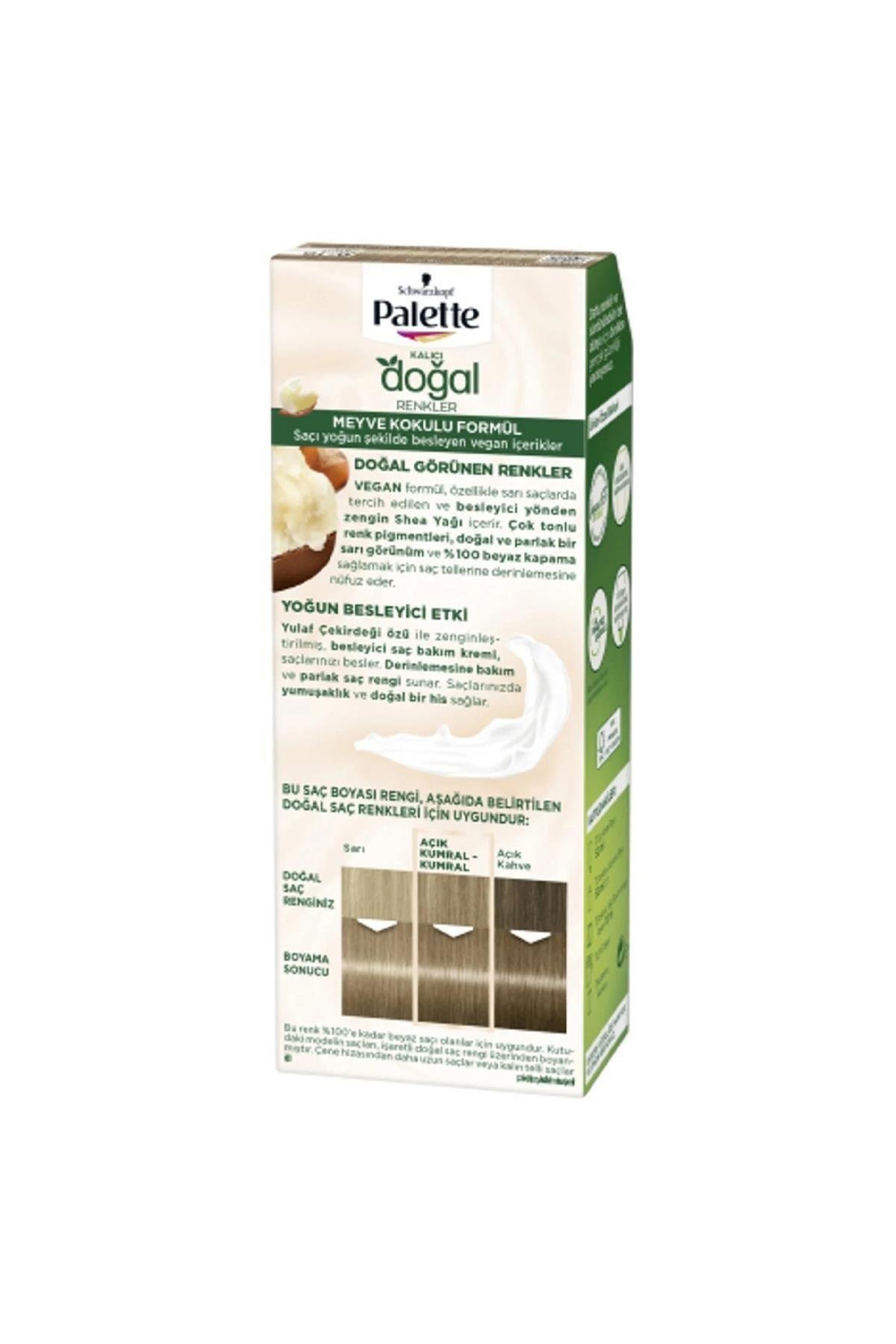 Palette Kalıcı Doğal Renkler Saç Boyası No: 8.16 Küllü Sarı
