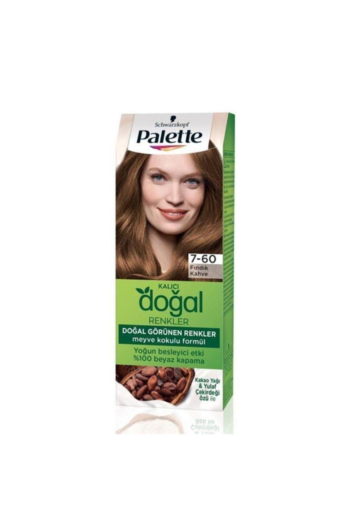 Palette Kalıcı Doğal Renkler Saç Boyası 7-60 Fındık Kahve