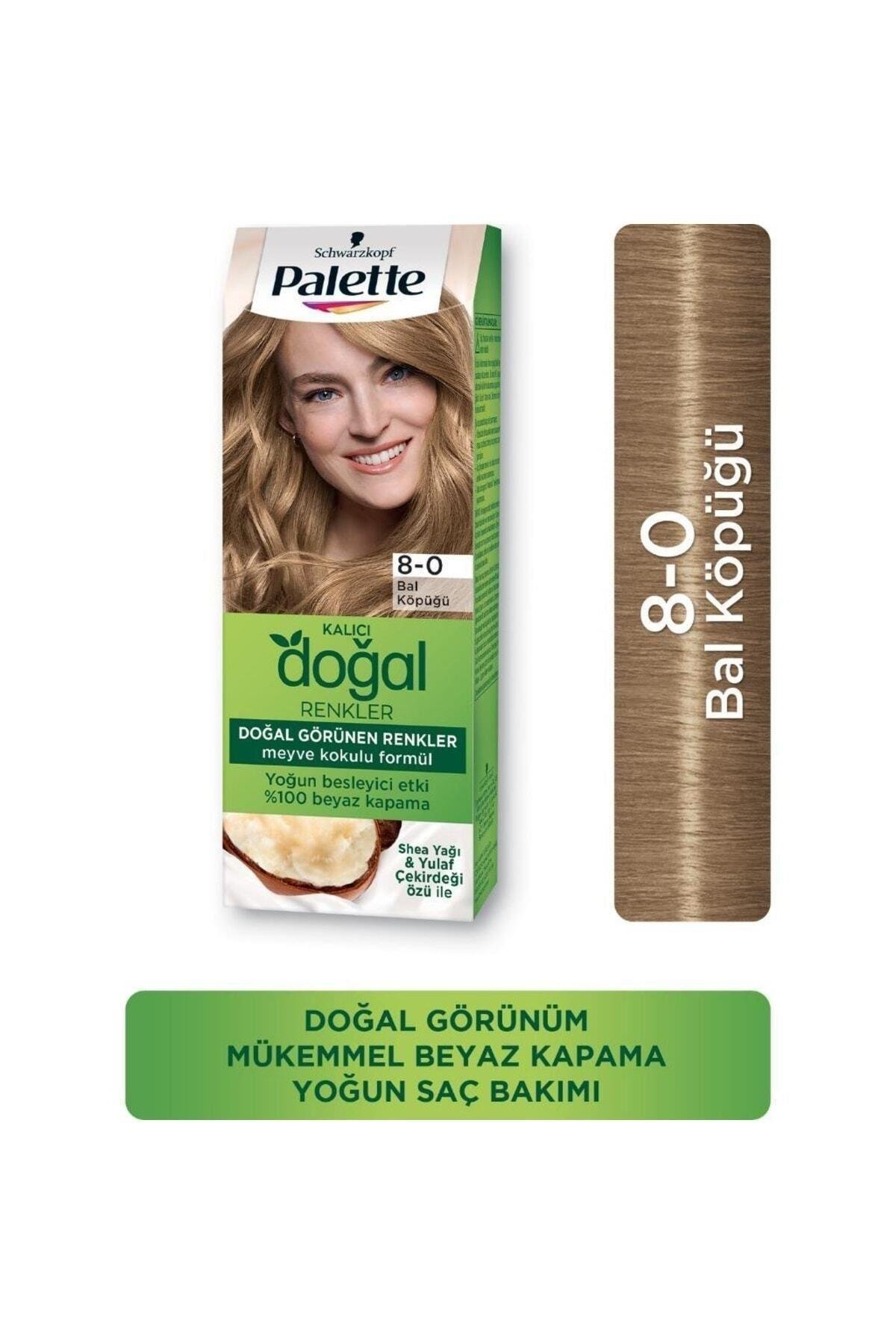 Palette Kalıcı Doğal Renkler Set Boya 8-0 Bal Köpüğü