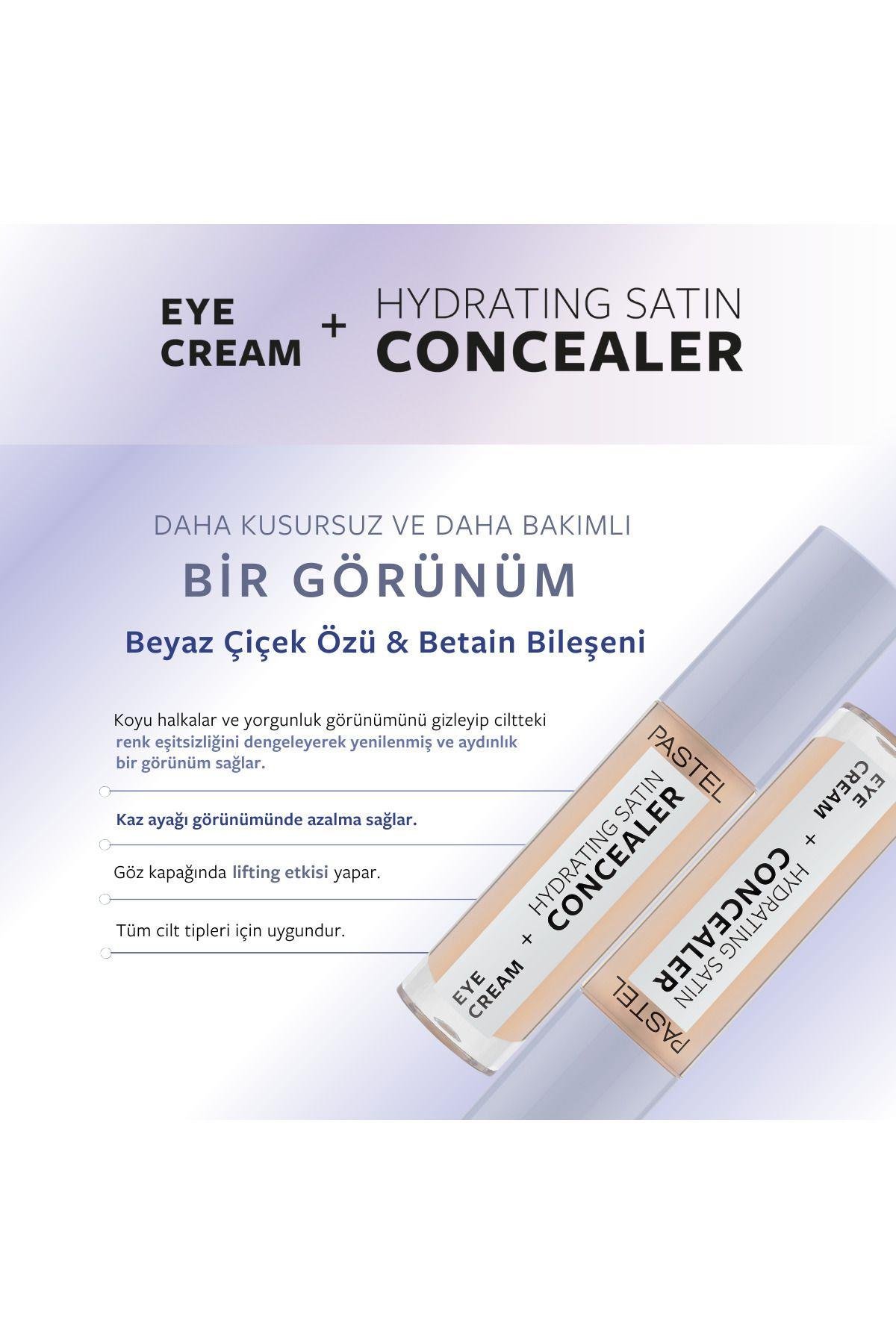 Pastel Eye Cream Hydrating Satin Concealer - Göz Kremi Göz Altı Kapatıcısı 62 Ivory