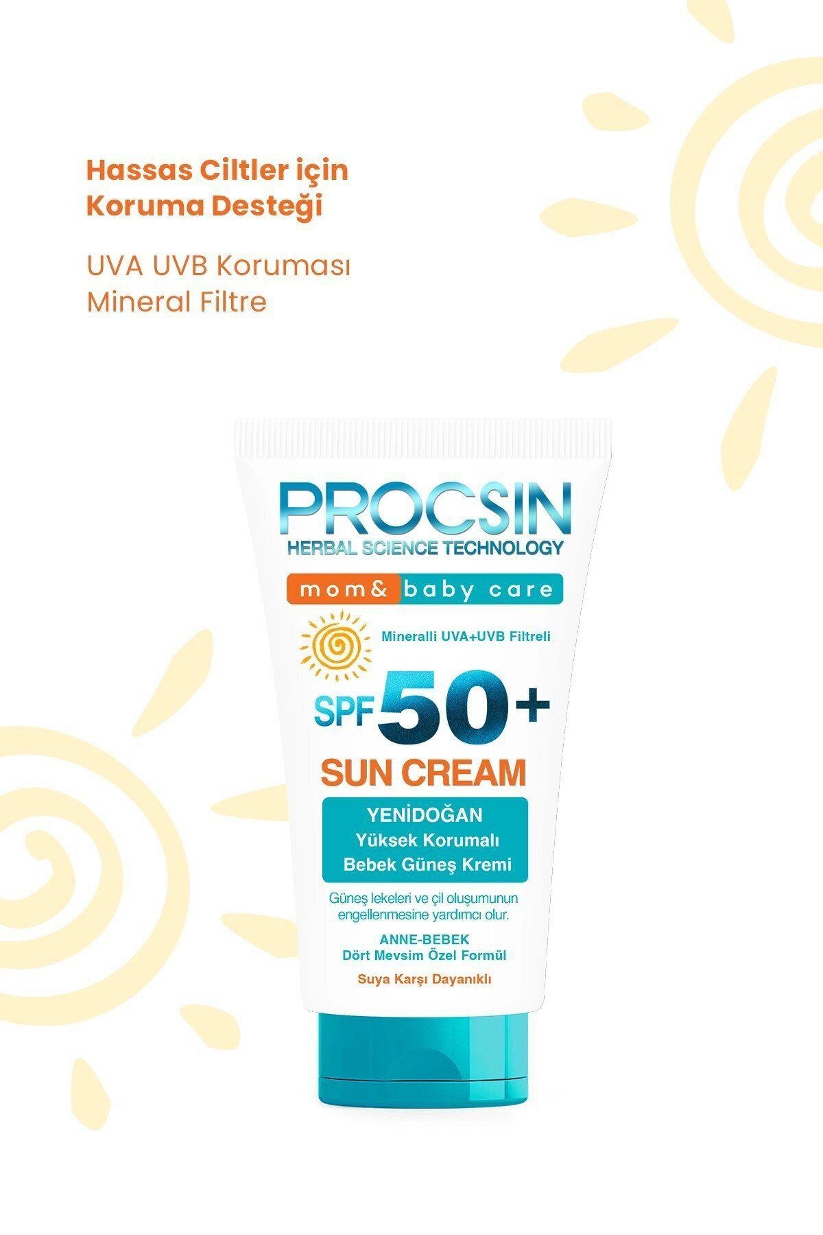 PROCSIN Baby Yüksek Uv Korumalı Bebek ve Çocuk SPF50+ Güneş Kremi 50 ML