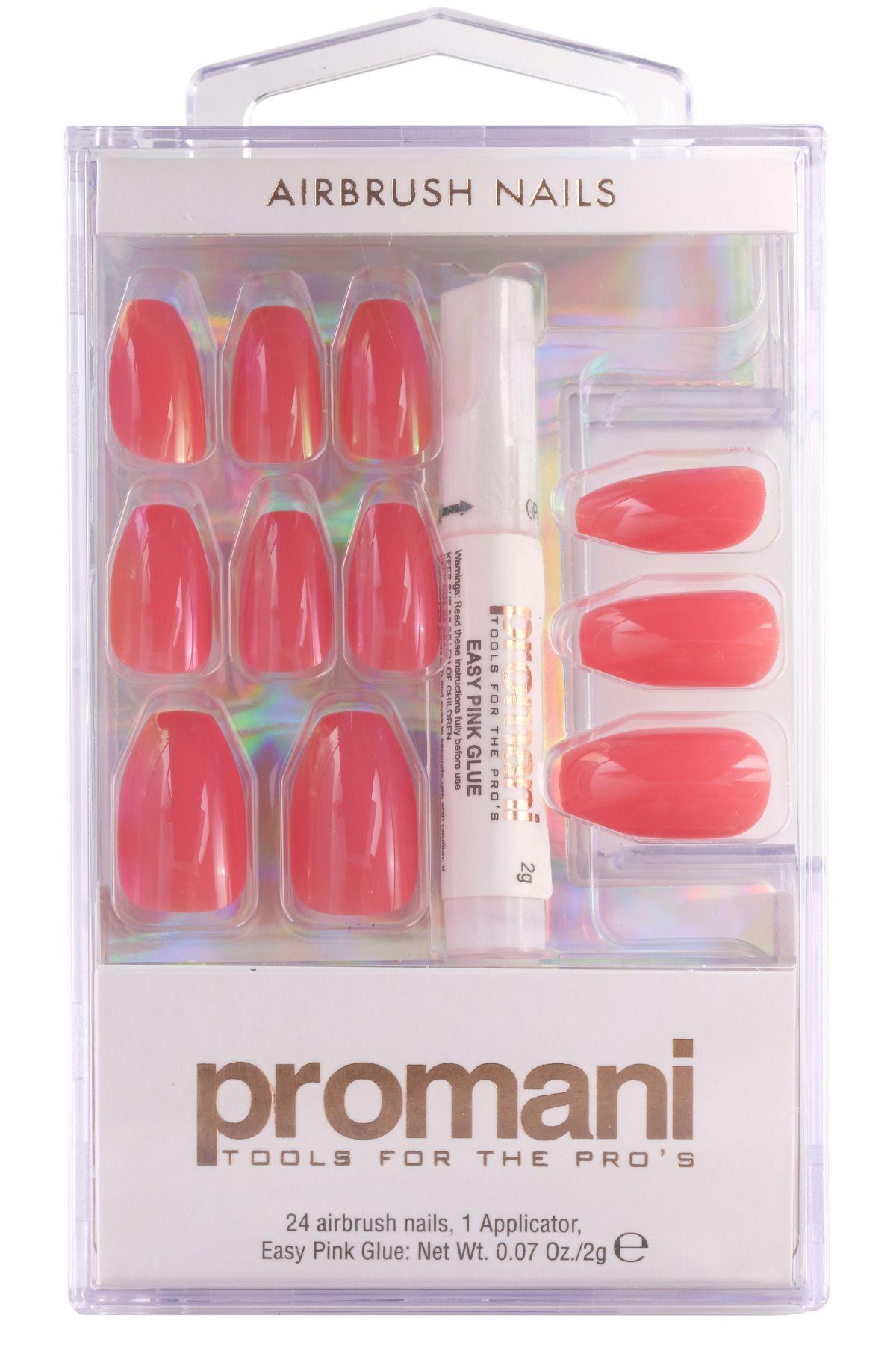 Promani Gül Pembe Takma Tırnak Kiti Pr-5655