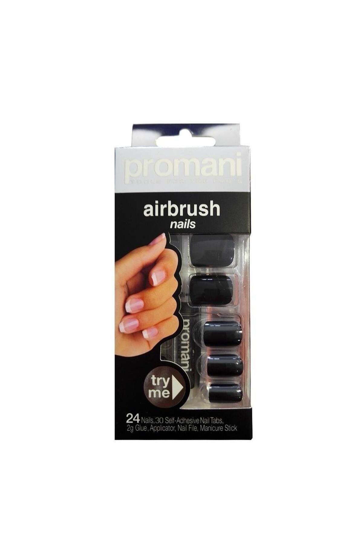Promani Siyah Takma Tırnak Kiti Pr-5002