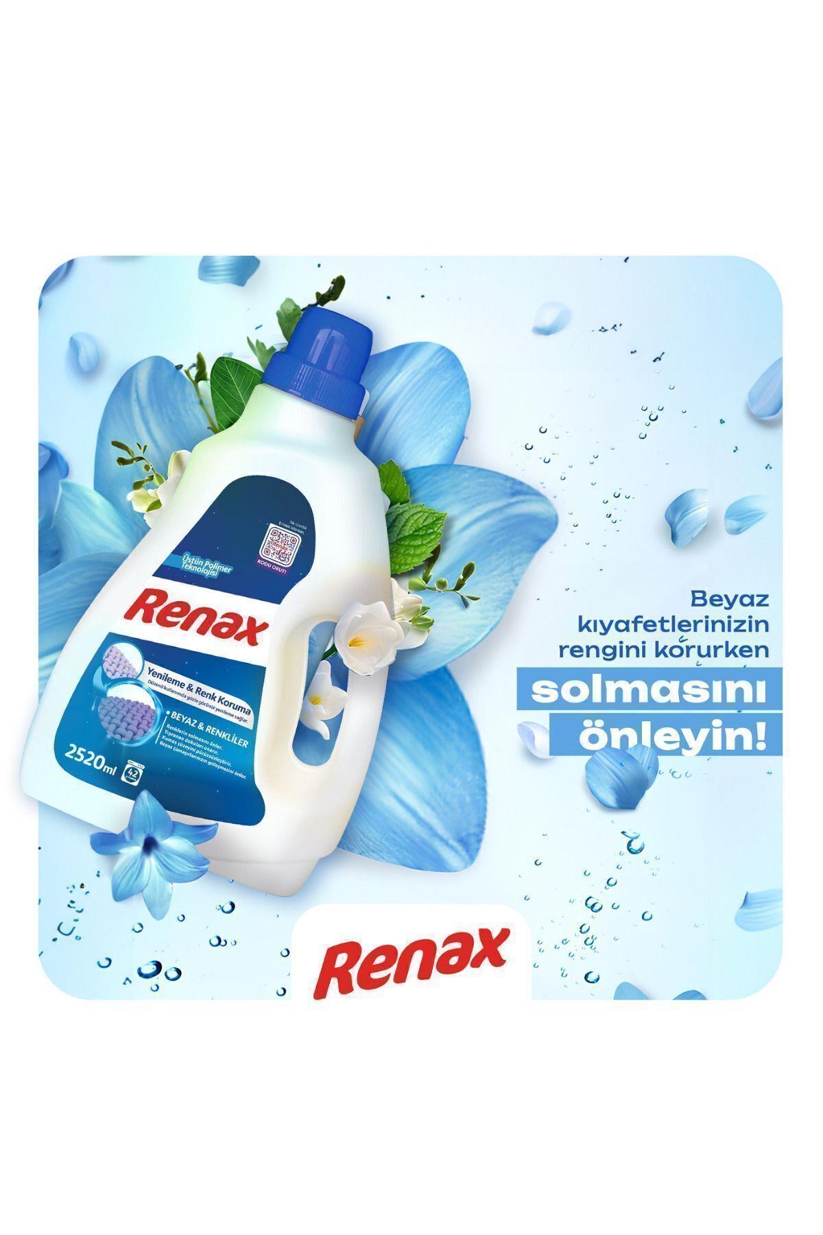 RENAX Sıvı Çamaşır Deterjanı Renkliler Ve Beyazlar Için 2520 ml