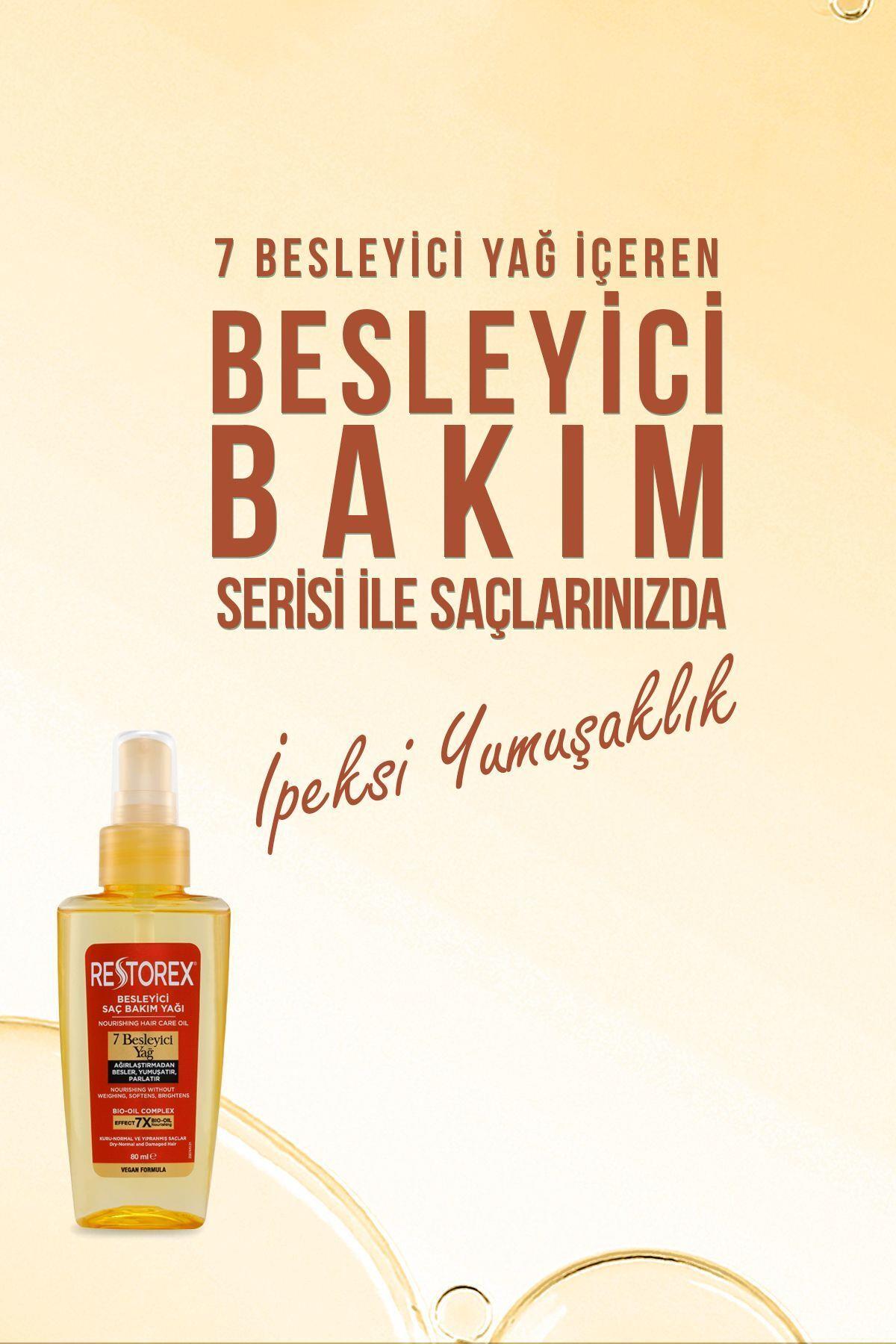 Restorex Besleyici Bakım Yağı 80 Ml - 7 Besleyici Yağ Göz Alıcı Parlaklık İpeksi Yumuşaklık